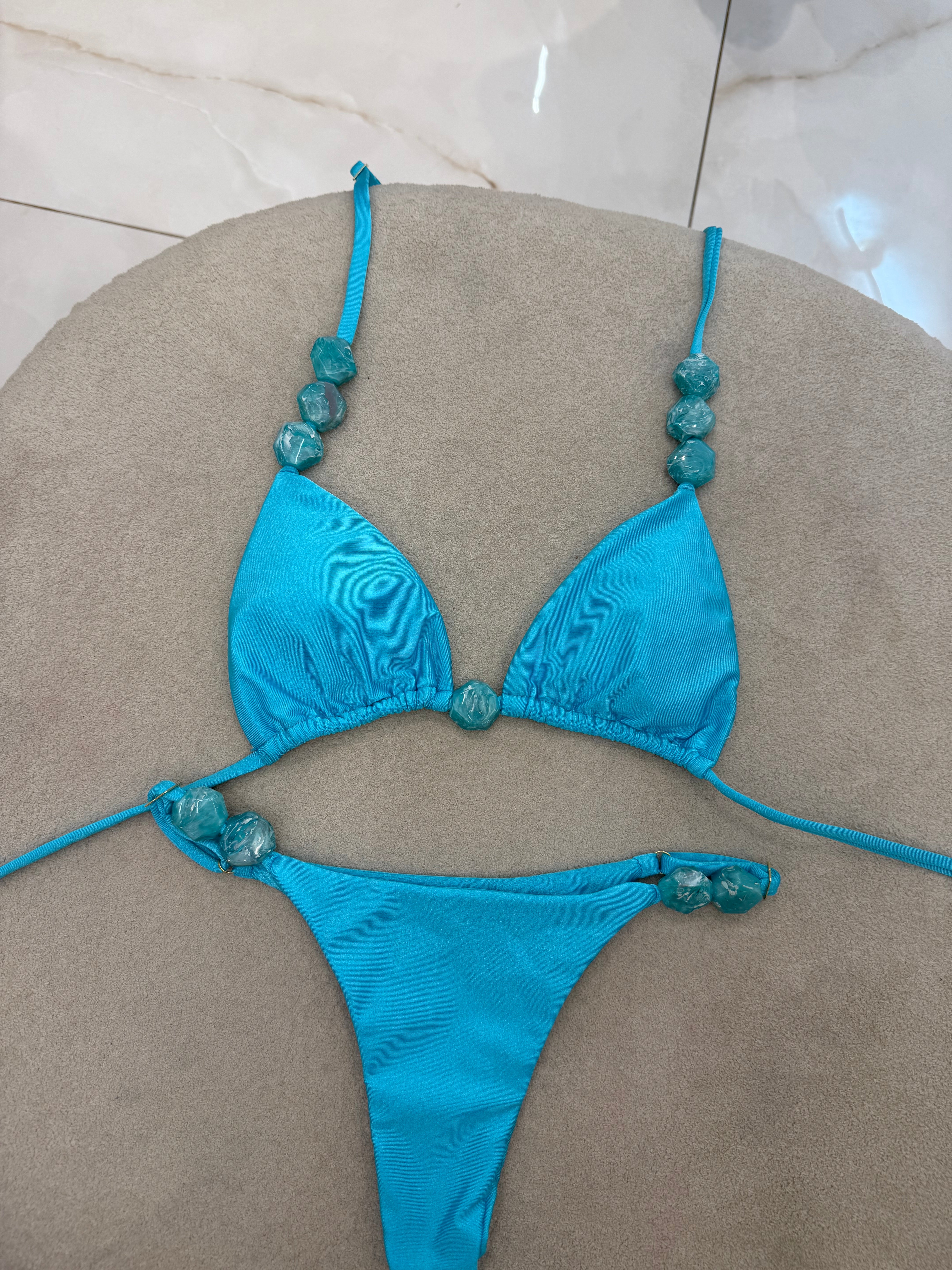 Cortininha Bali Regulagem Azul Tiffany