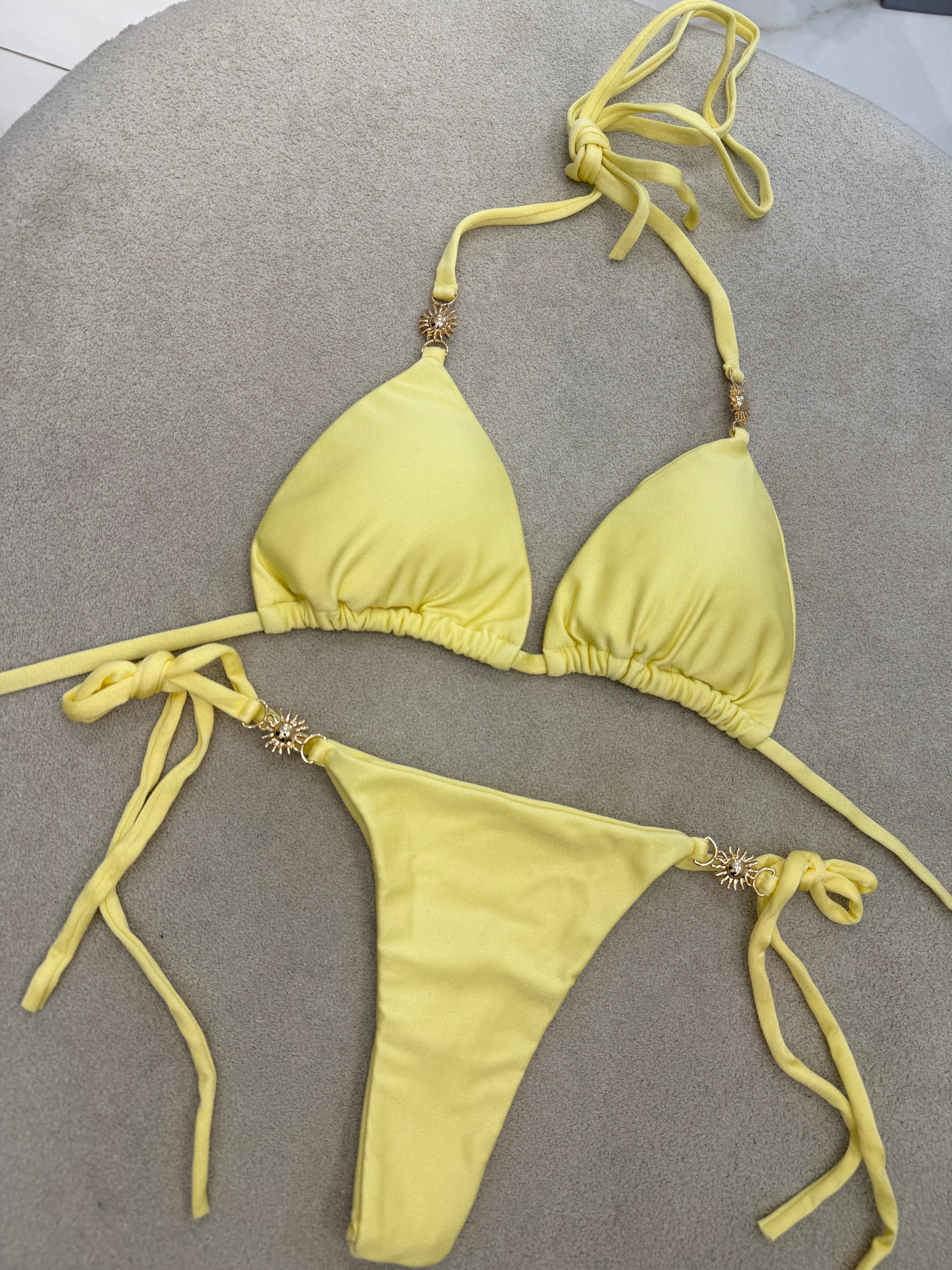 Biquíni Sol Cortininha Amarelo