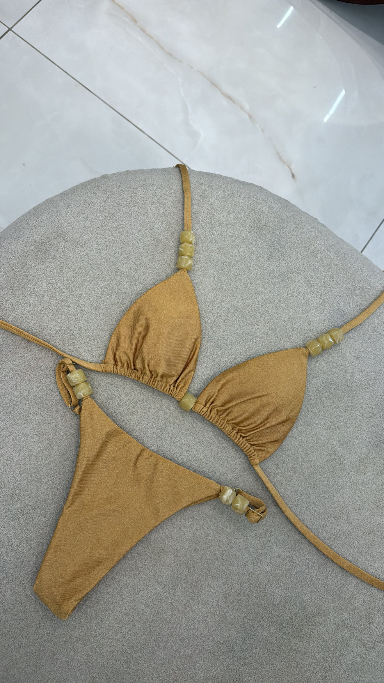 Cortininha Bali Regulagem Dourado