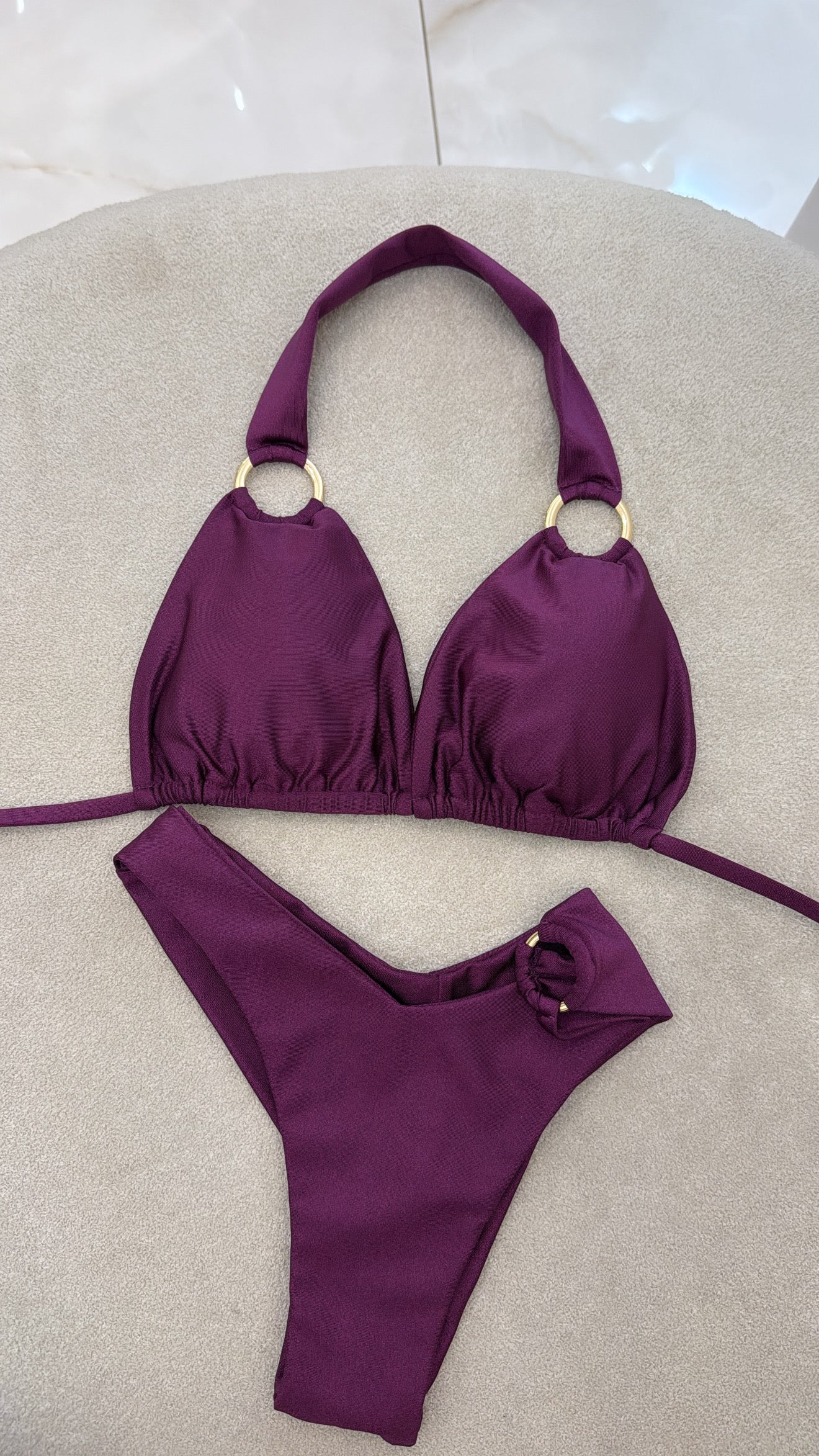 Cortininha Argola Roxo