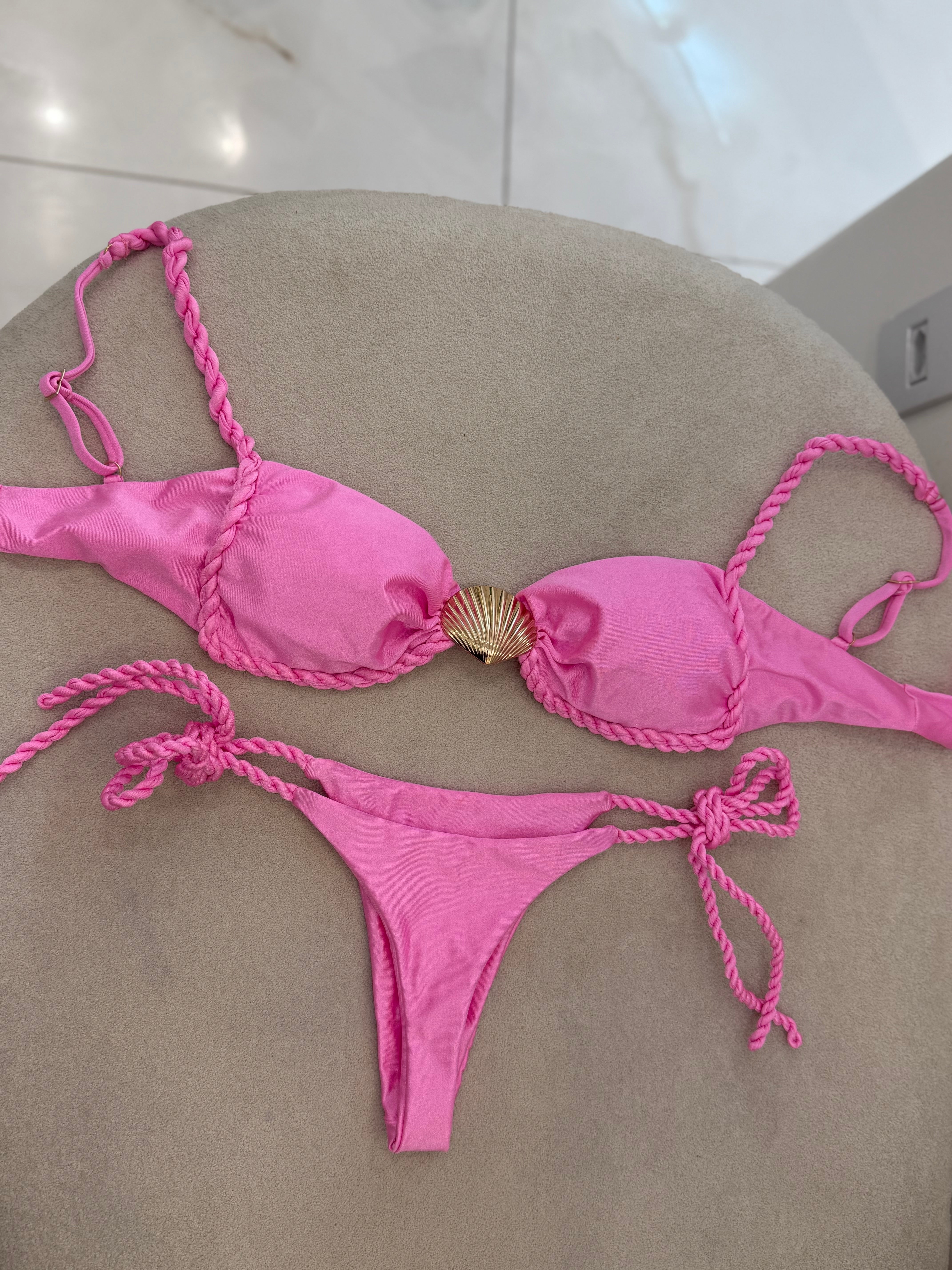 Biquíni Concha Rosa Bebê