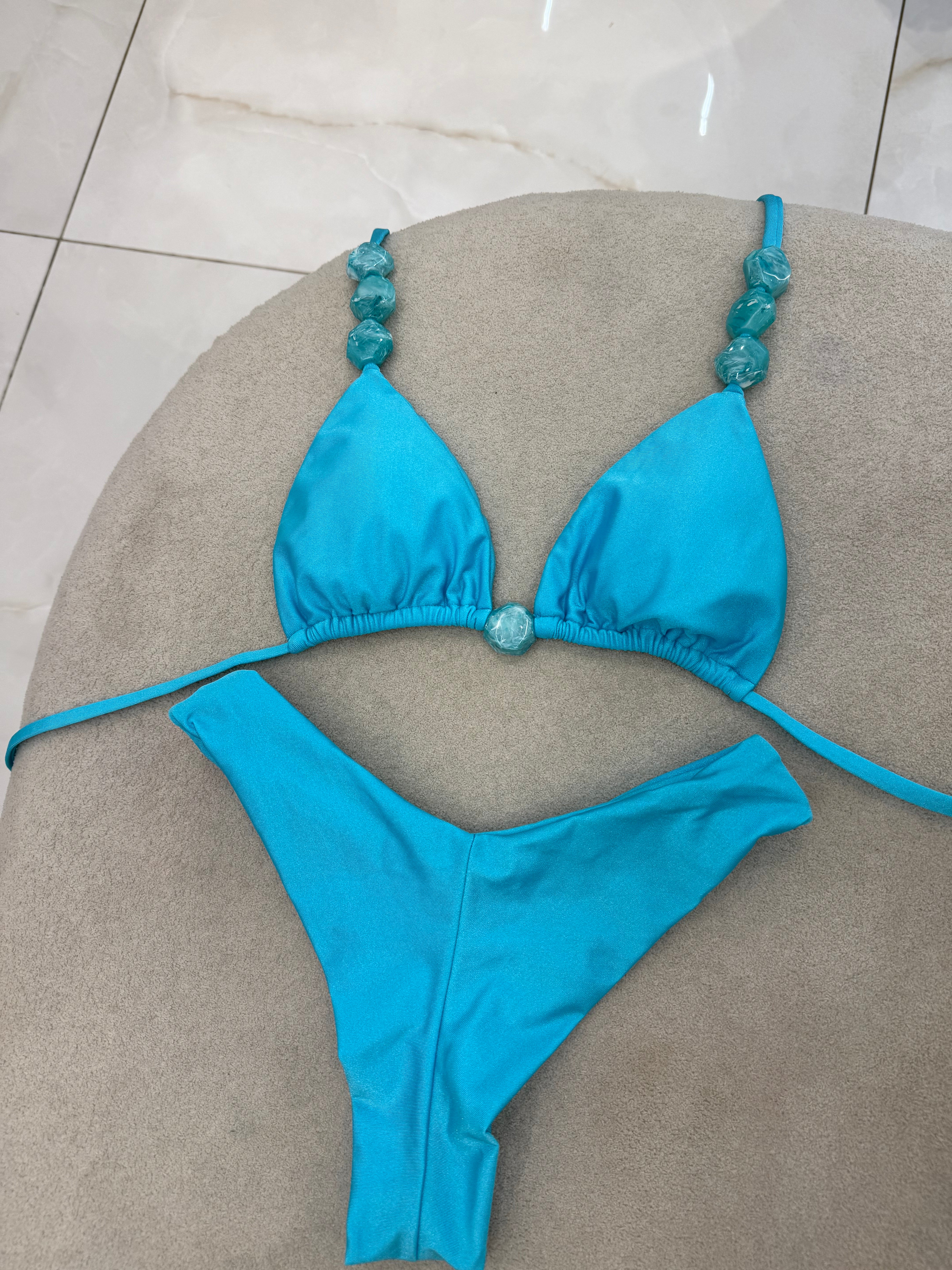 Cortininha Bali Asa Delta Azul Tiffany