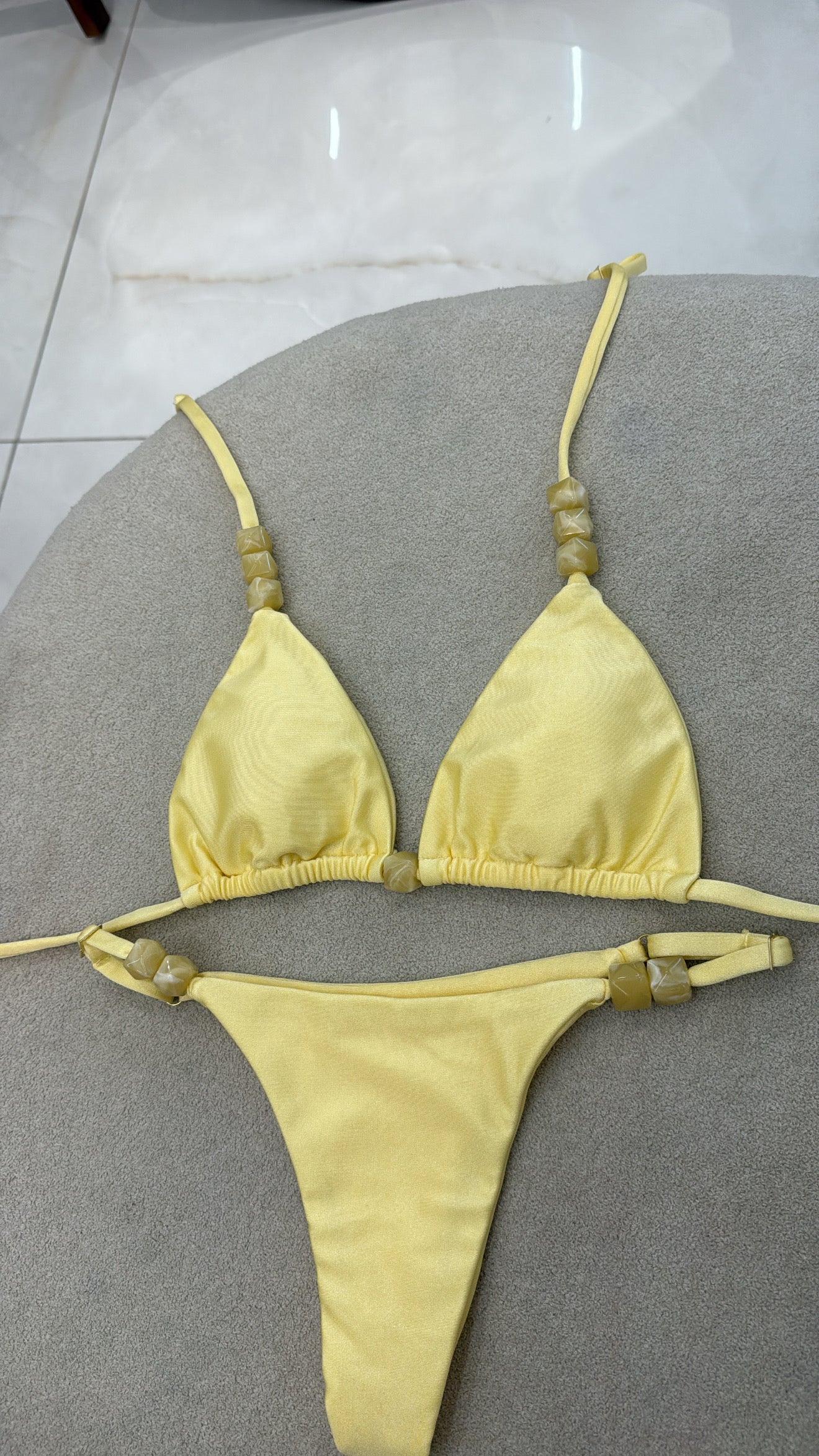 Cortininha Bali Regulagem Amarelo