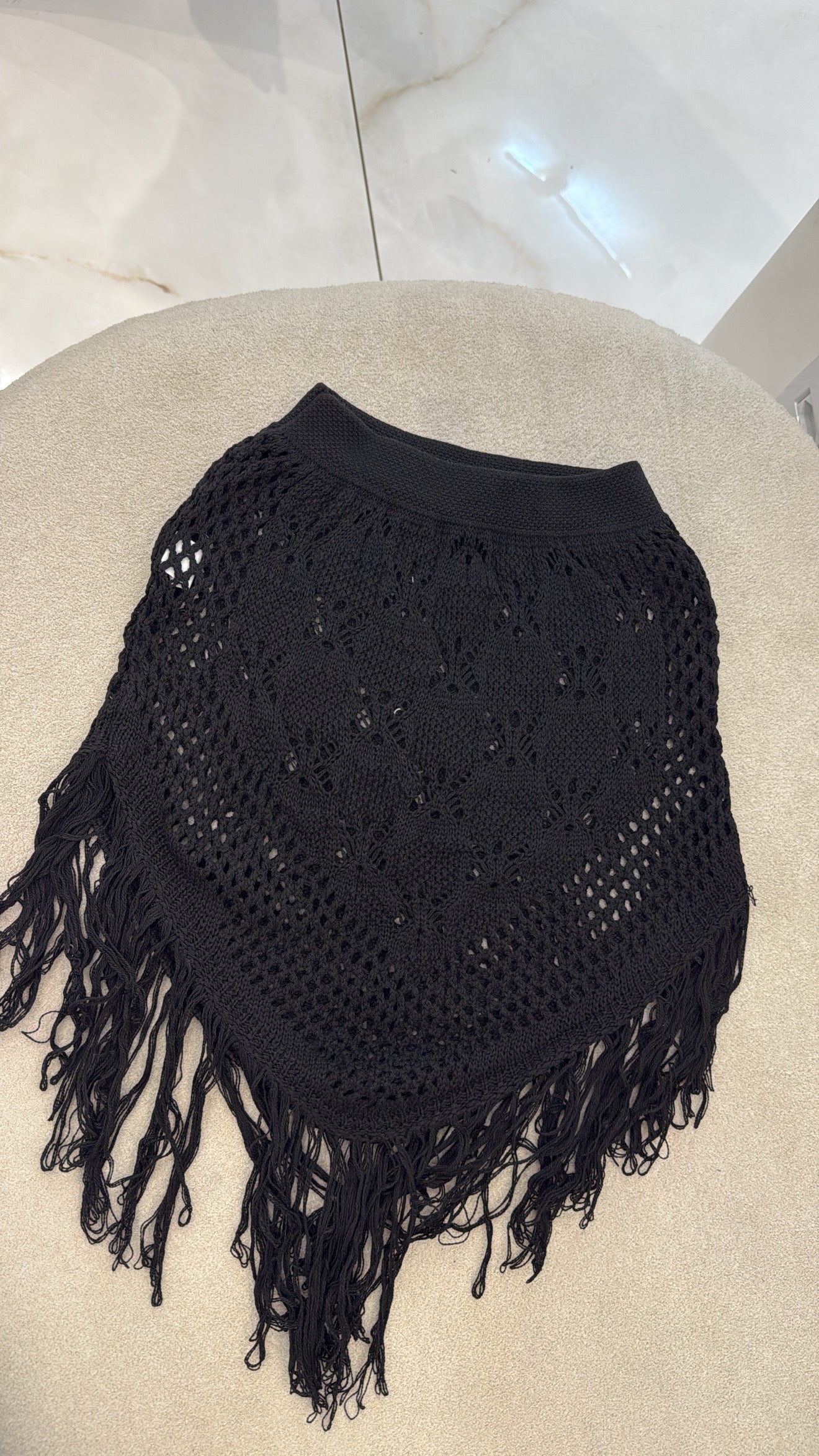 Saia Tricô Assimétrica