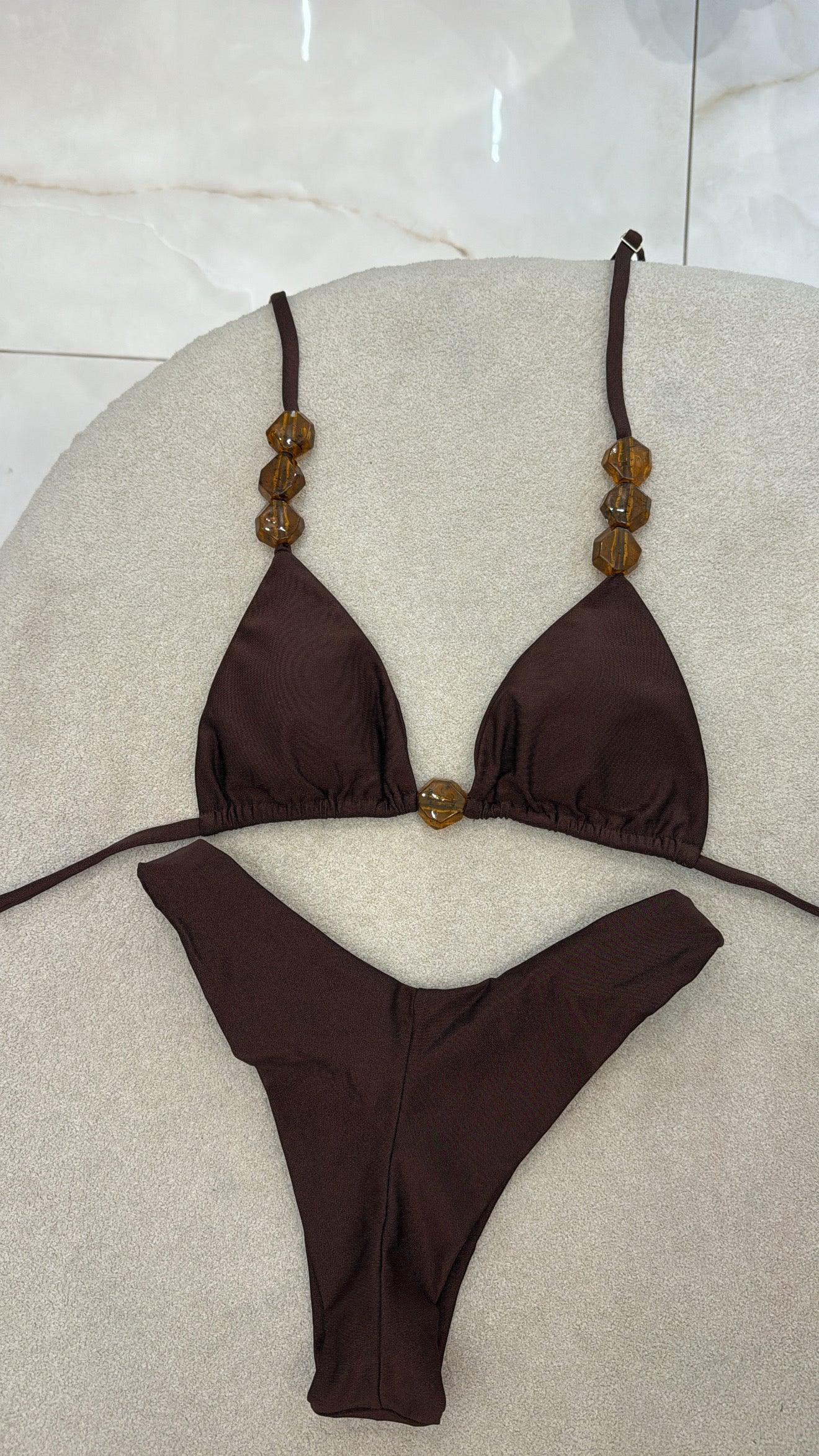 Cortininha Bali Asa Delta Marrom