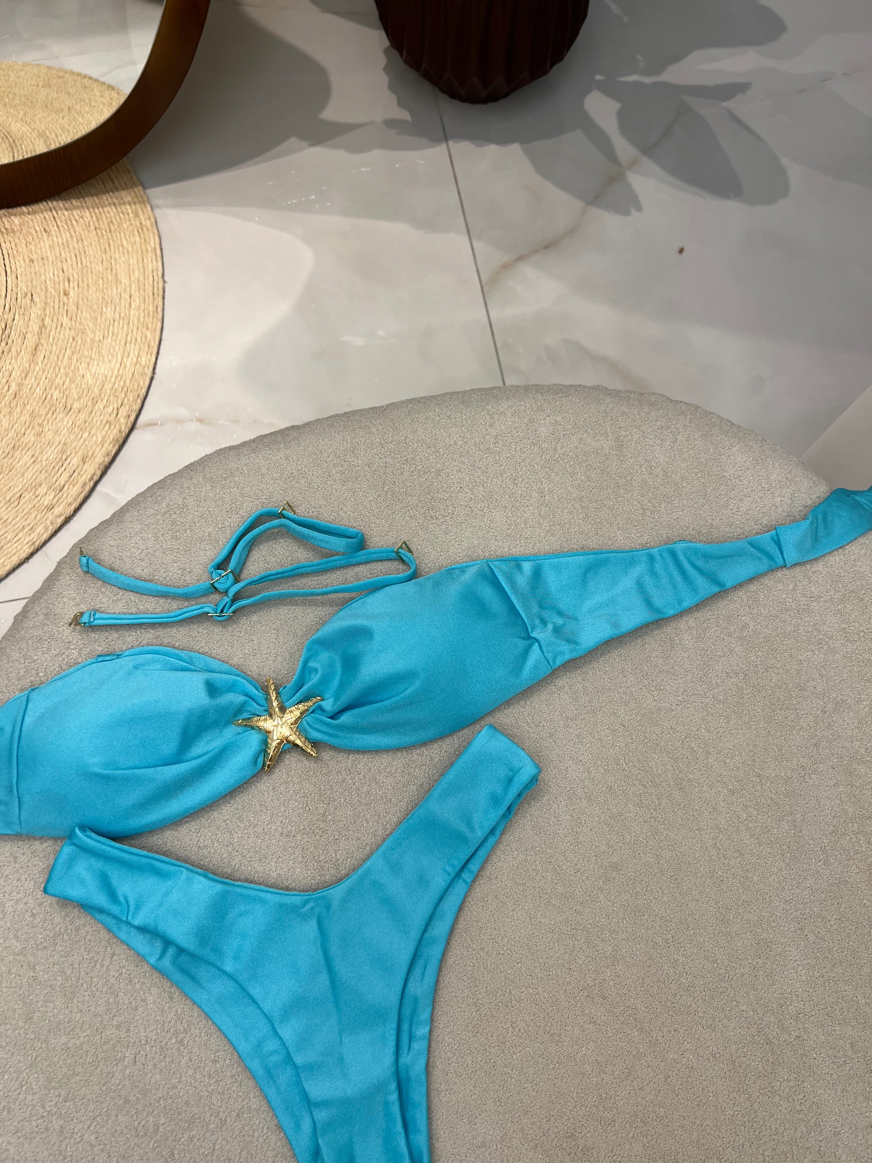 Biquíni Estrela Asa Delta Azul Tiffany