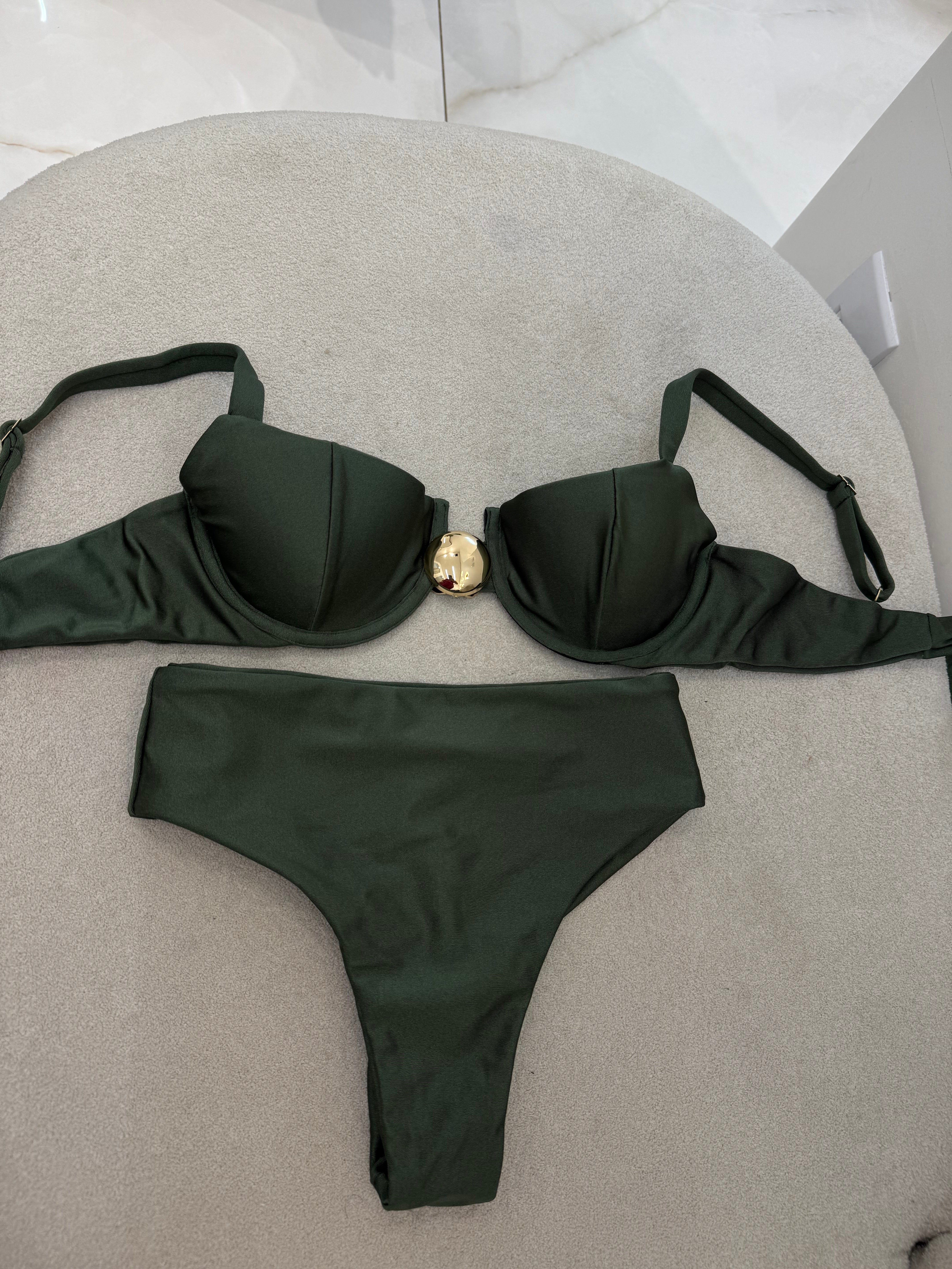 Hot Pant Botão (Aro) Verde Militar