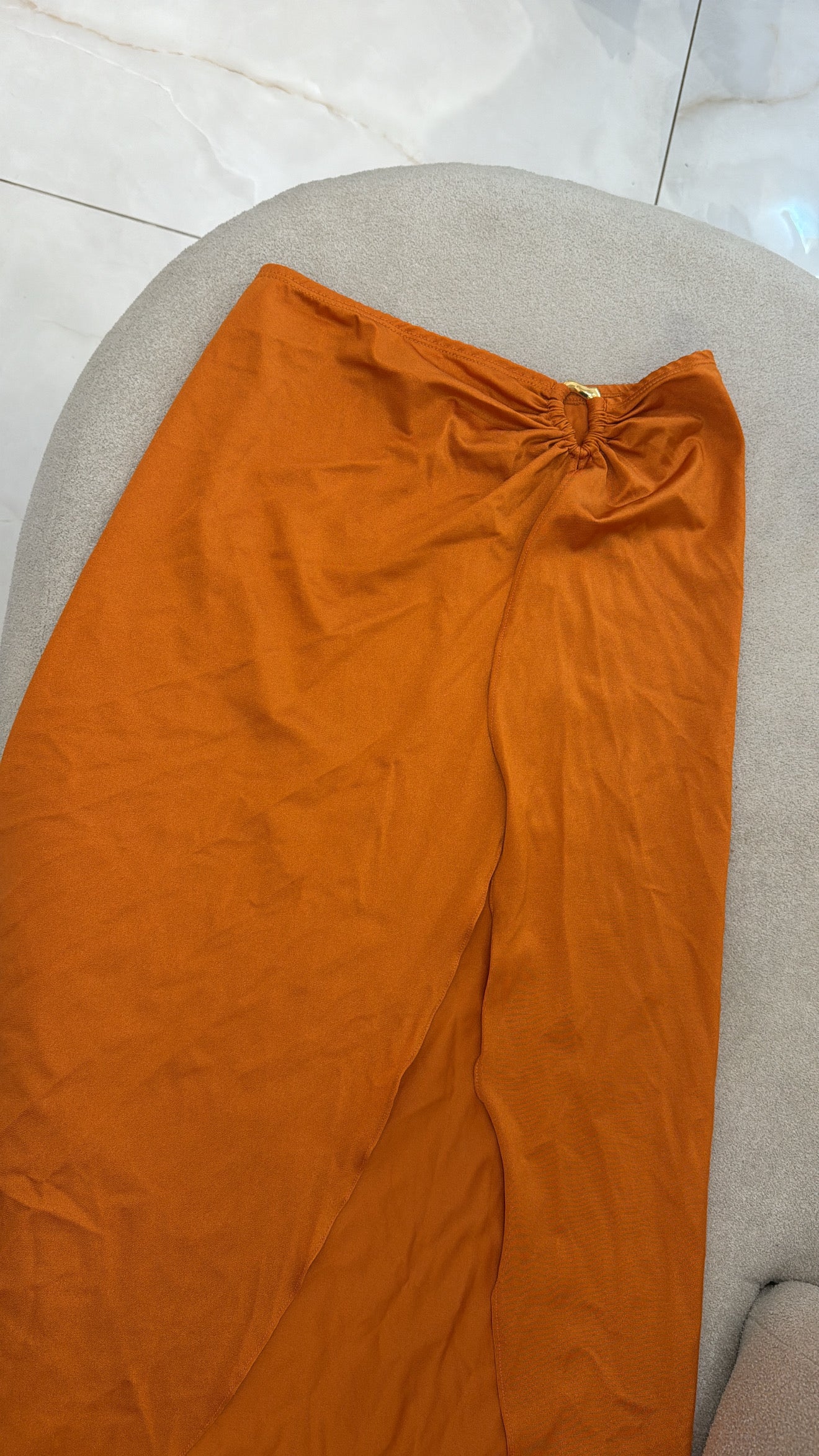 Saia Longa Argola Telha Claro