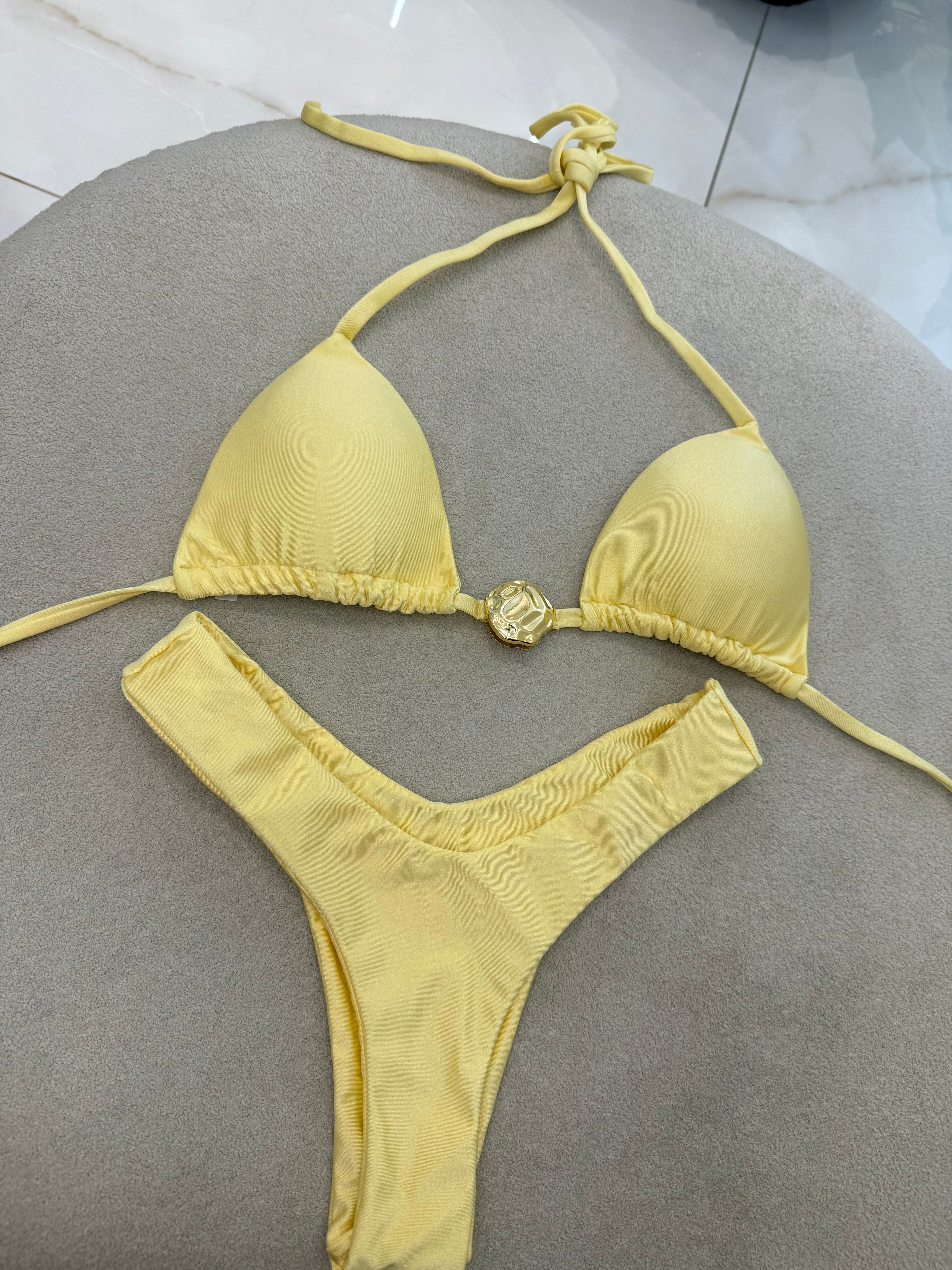 Cortininha Heloísa Amarelo Asa Delta