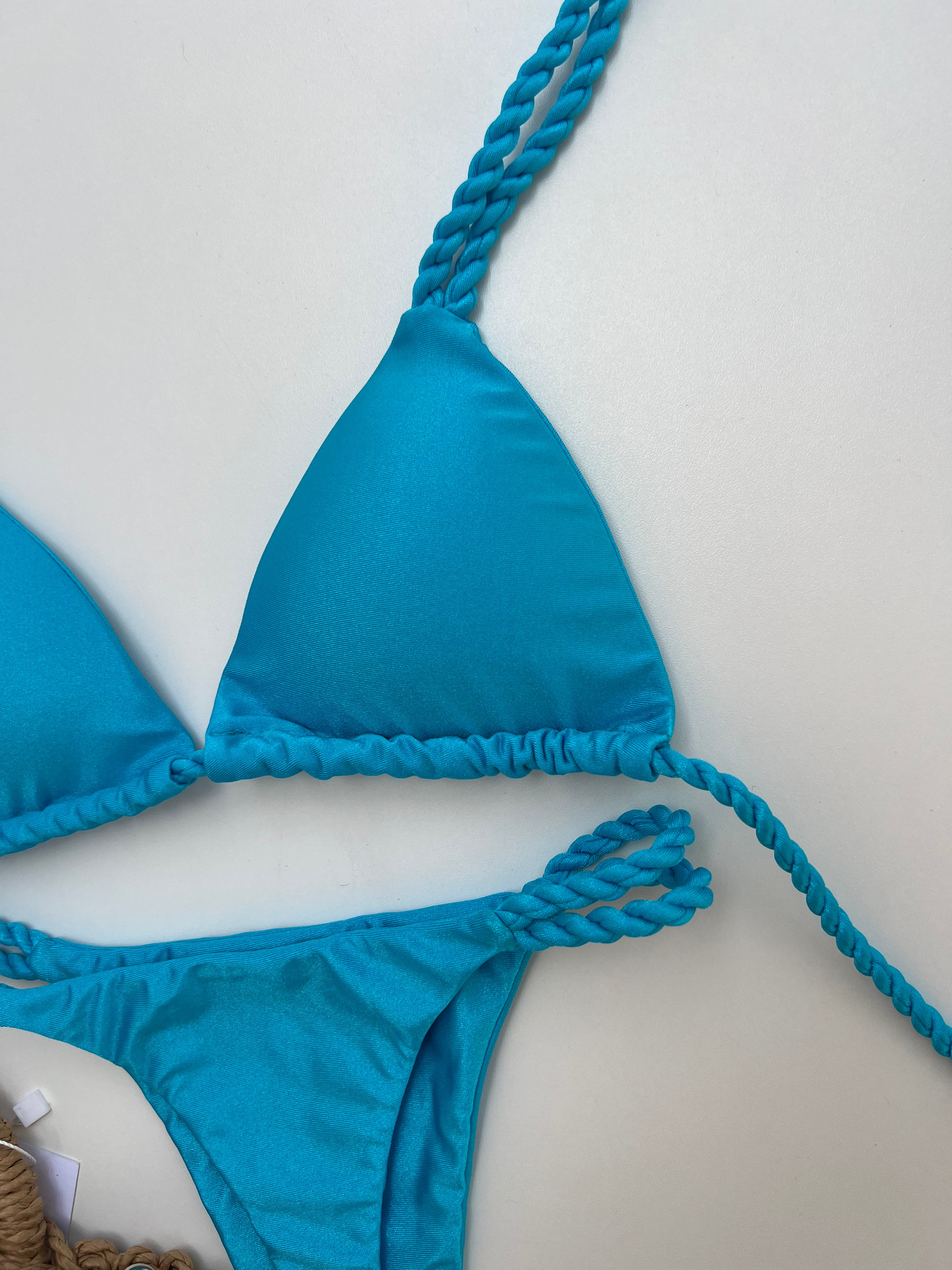 Cortininha Laís Azul Tifany