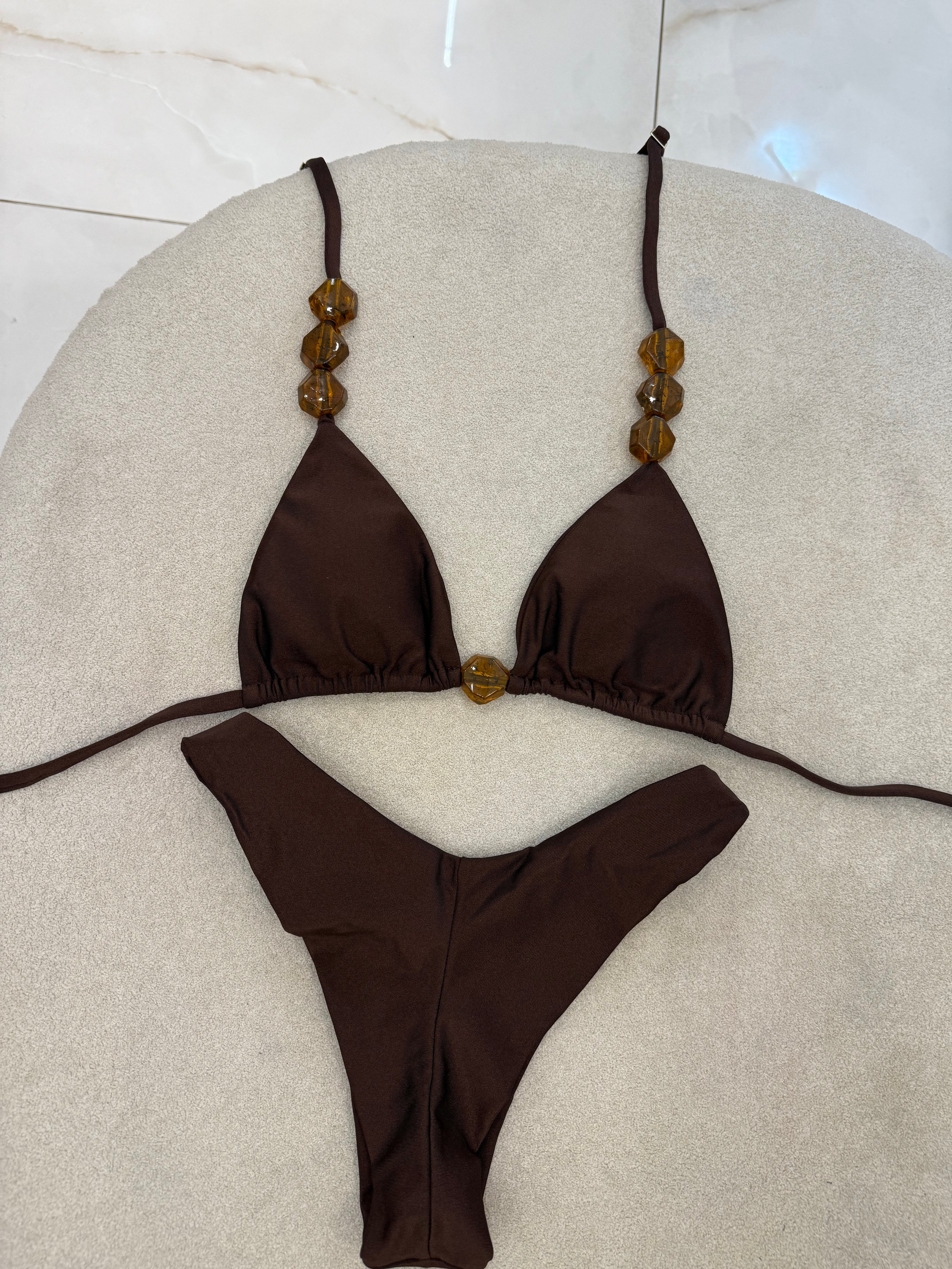 Cortininha Bali Asa Delta Marrom