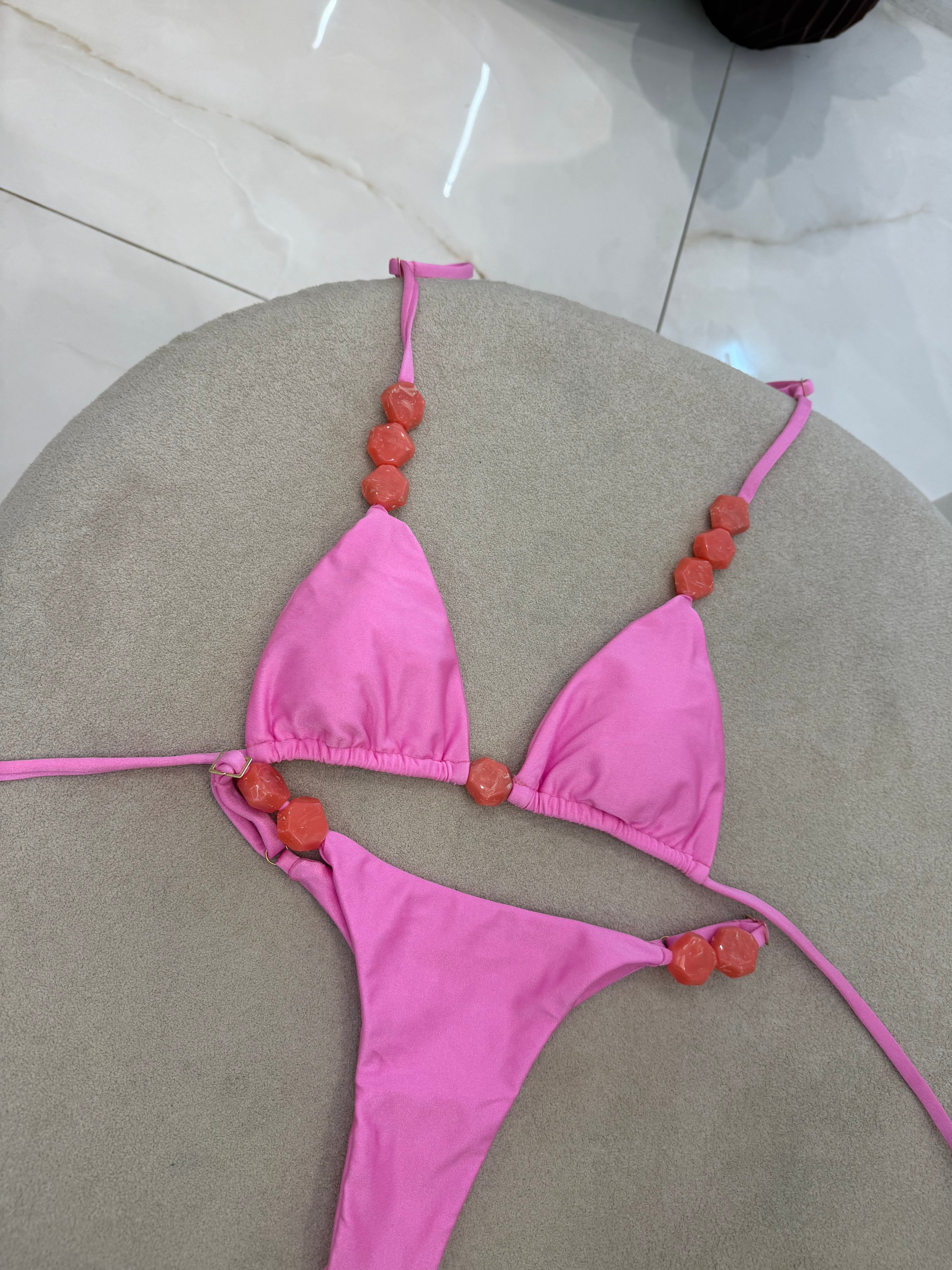 Cortininha Bali Regulagem Rosa Bebê