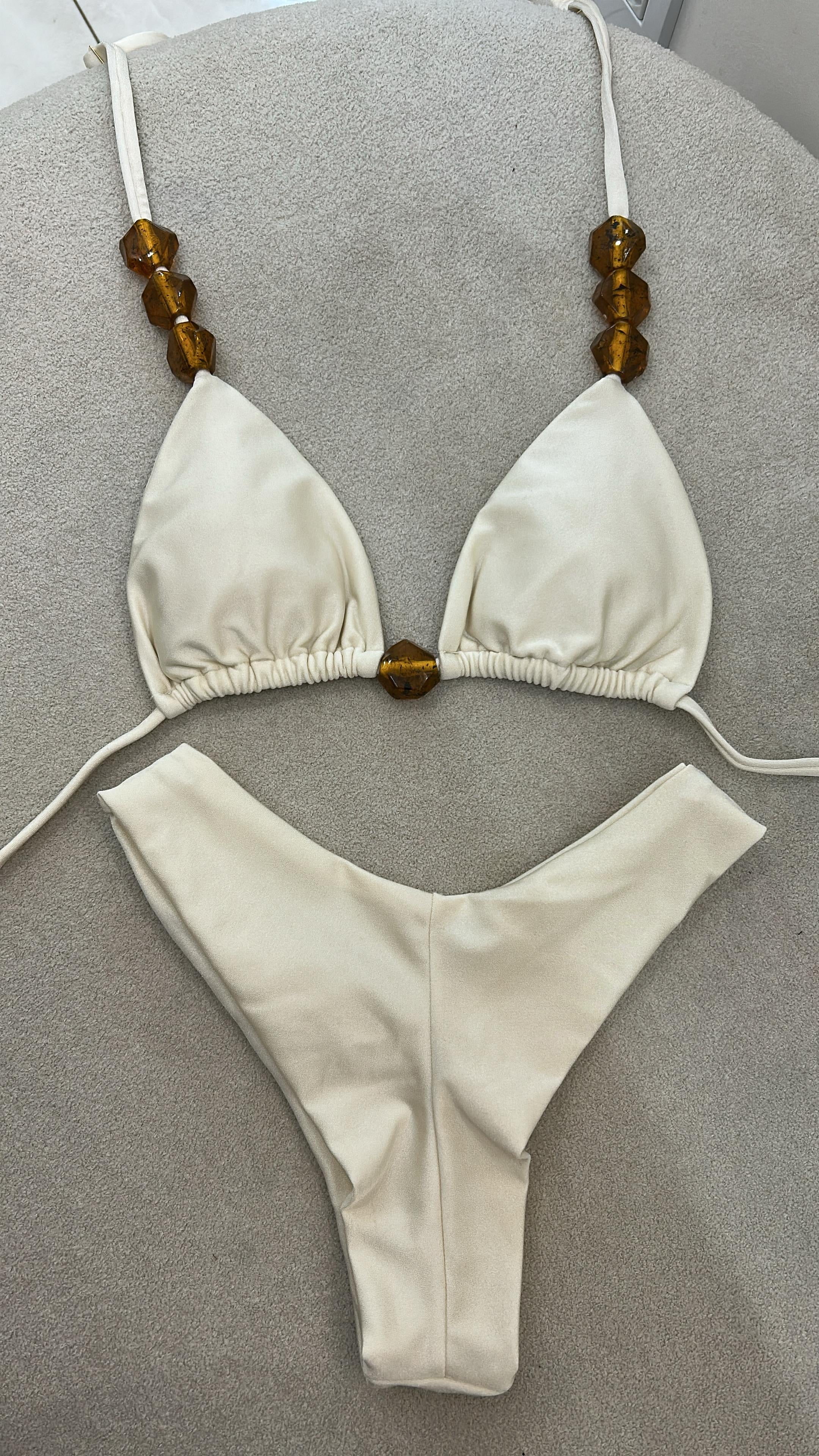 Cortininha Bali Asa Delta Off/marrom