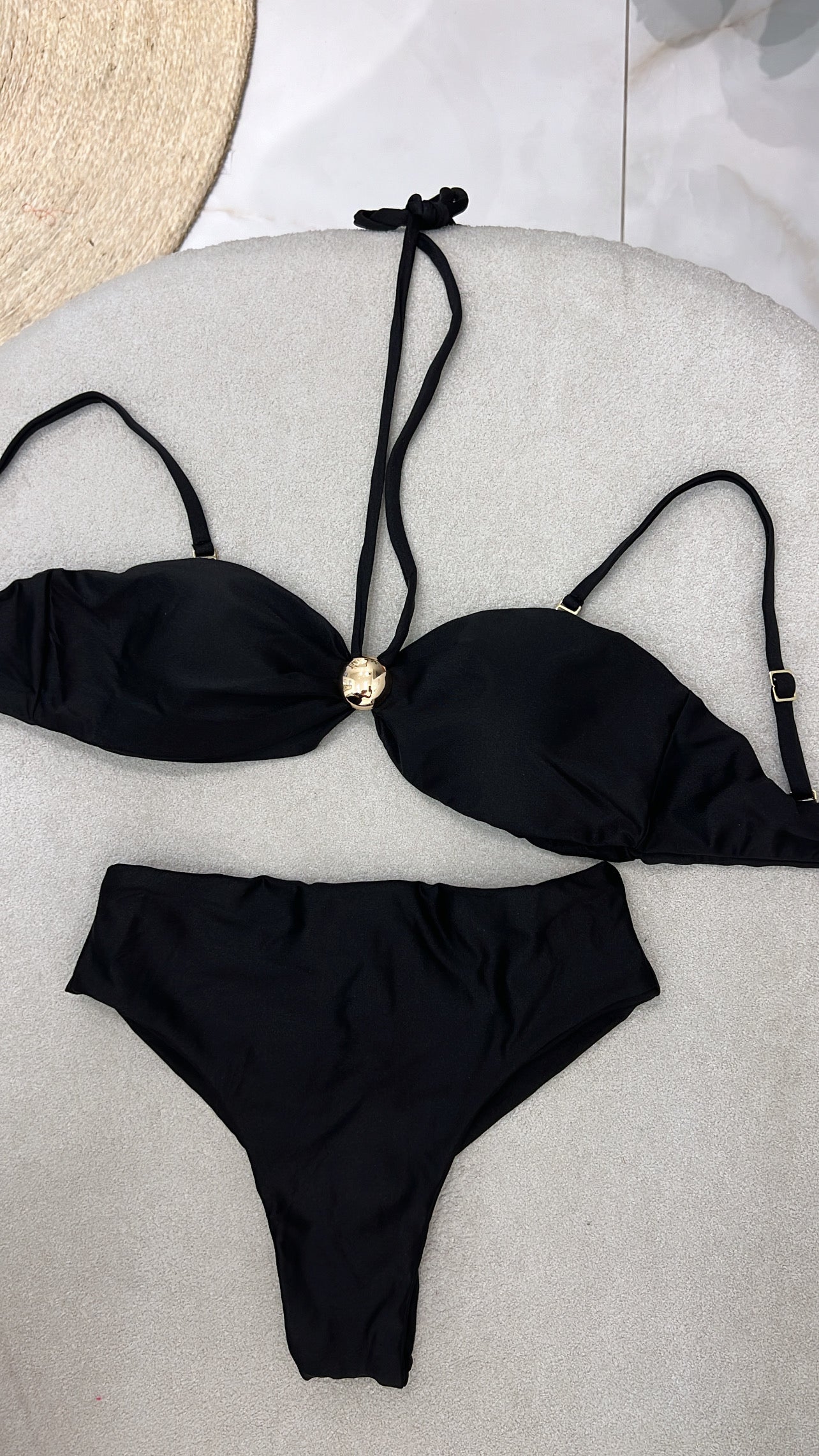 Semi Hot Pant Botão Preto