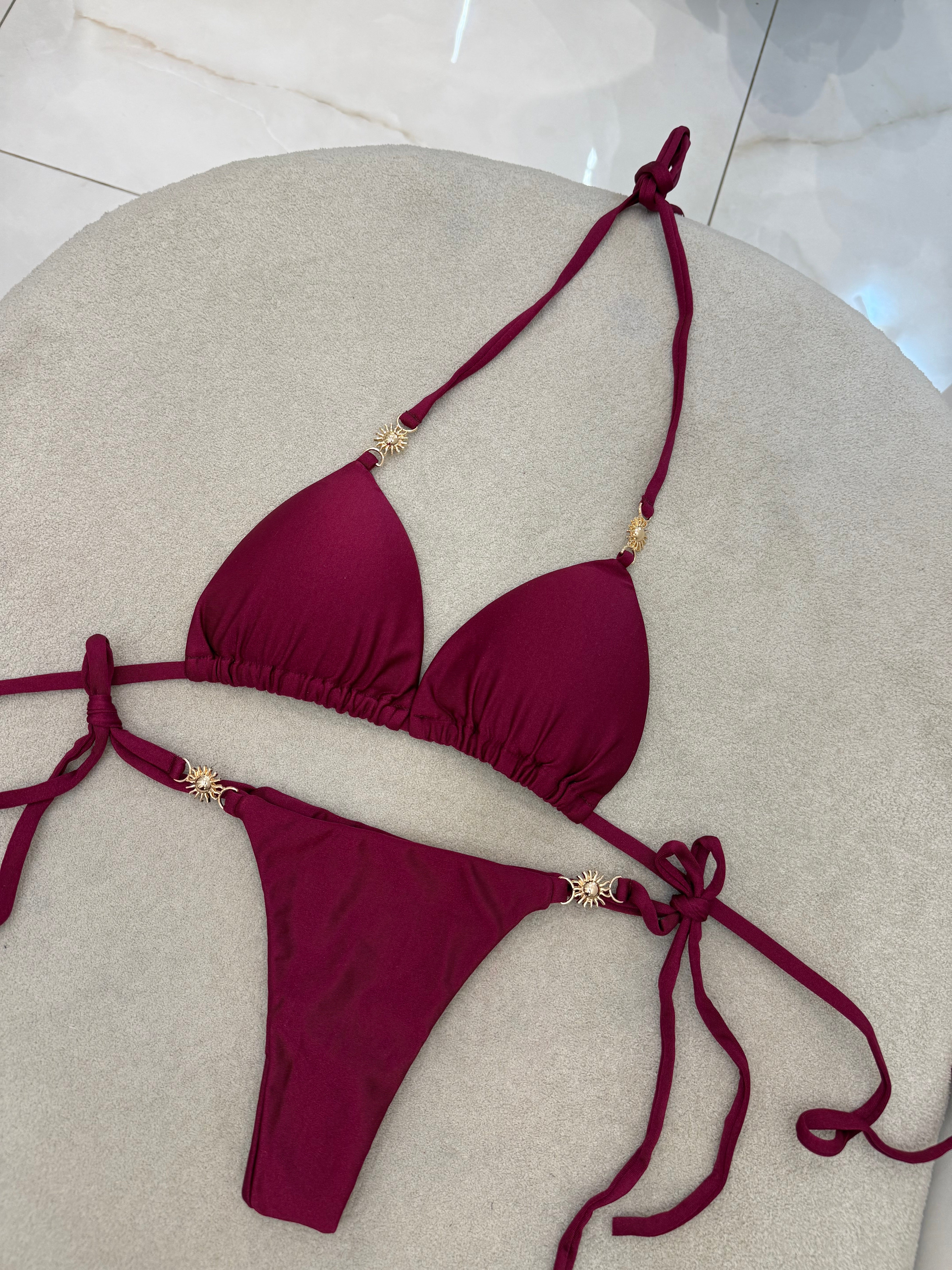 Biquíni Cortininha Sol Vinho