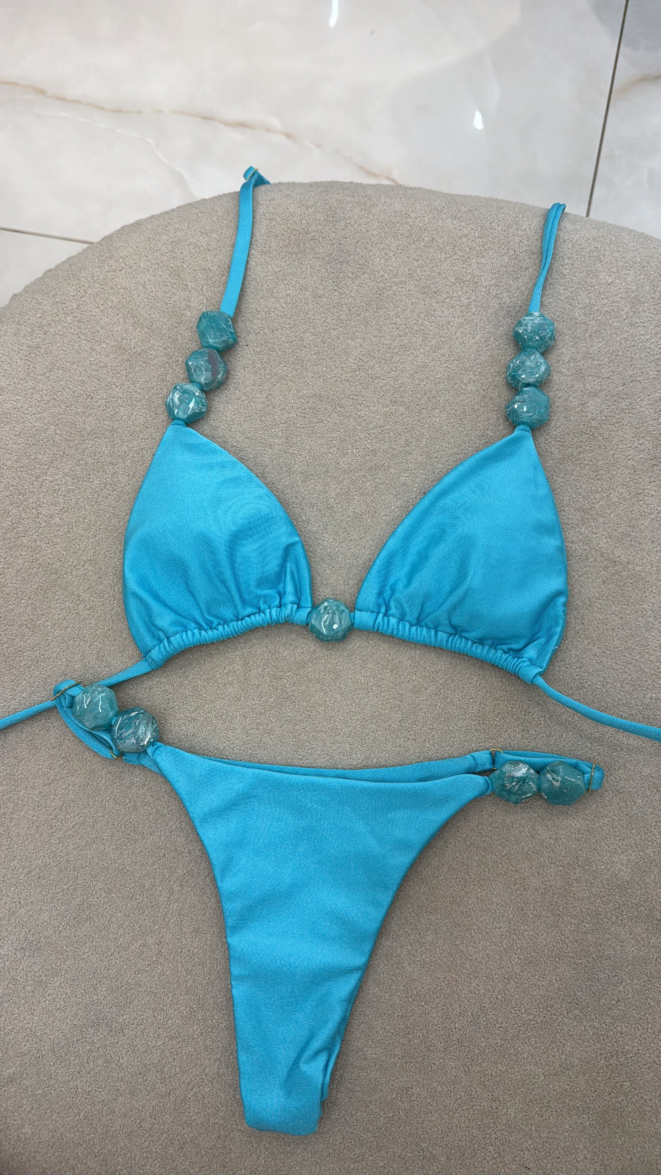 Cortininha Bali Regulagem Azul Tiffany