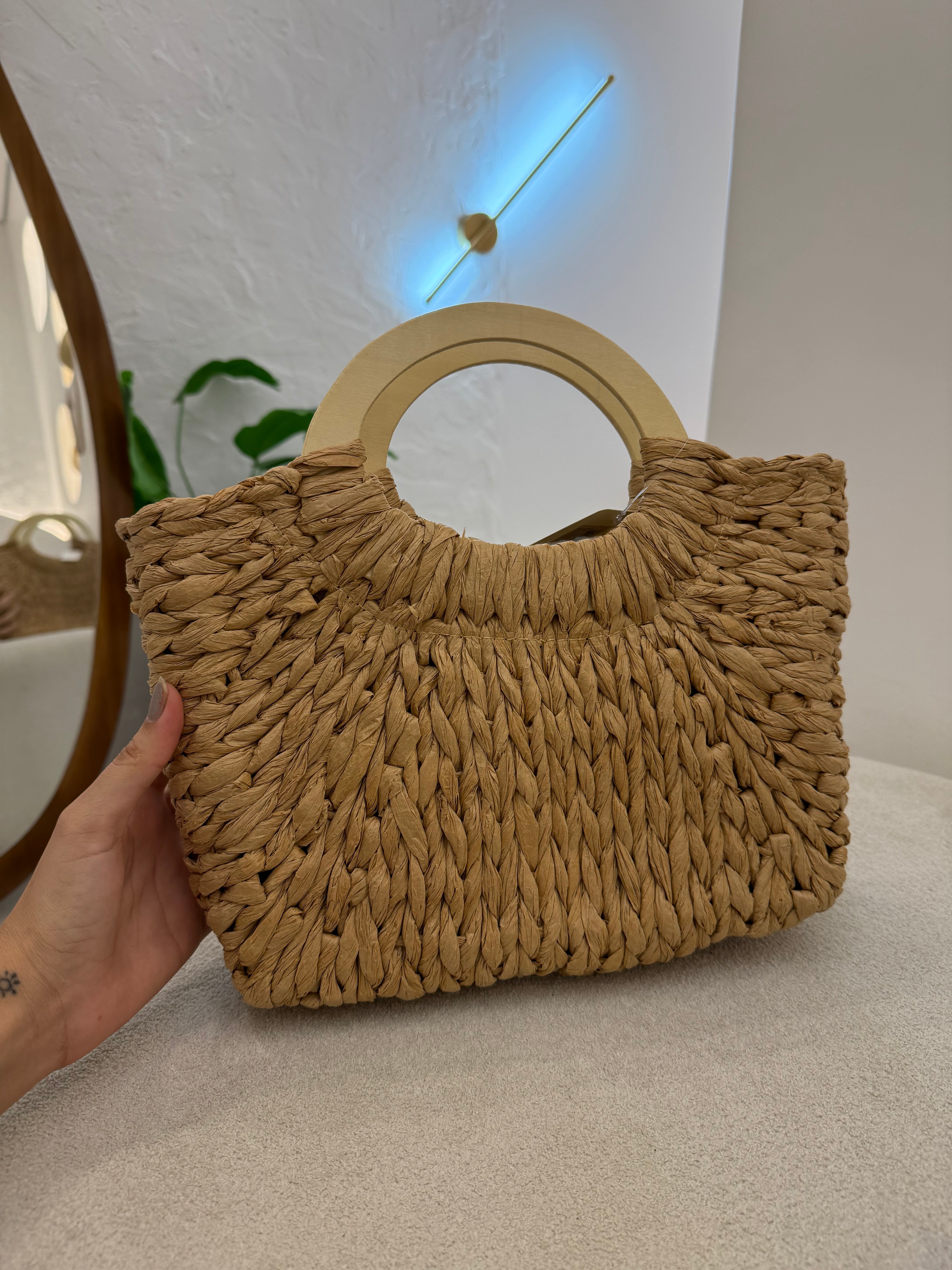 Bolsa Meia Lua (alça de bambu)