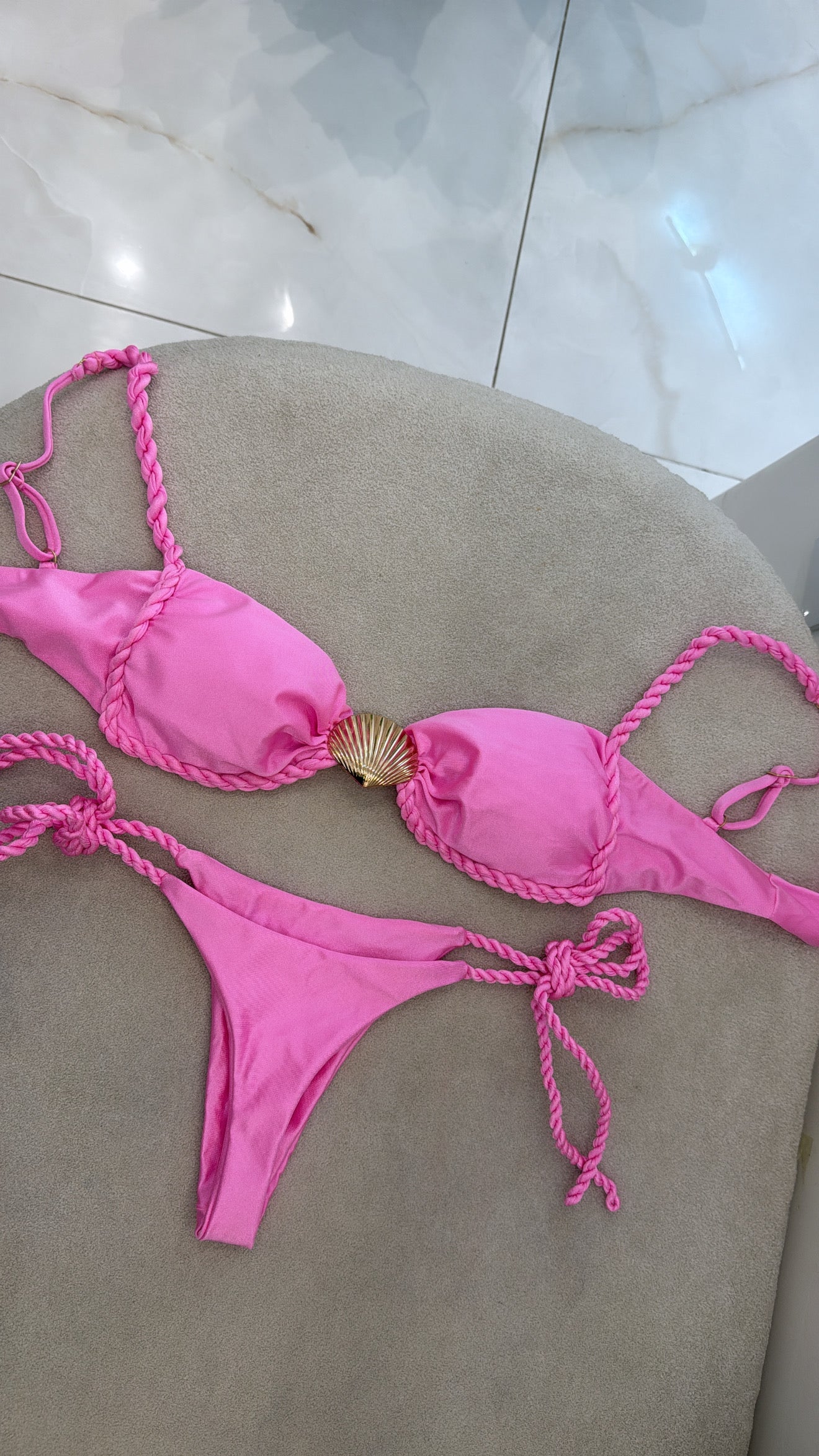 Biquíni Concha Rosa Bebê