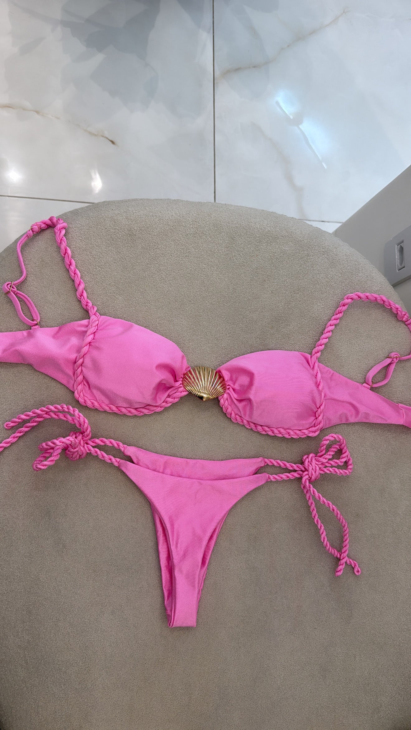 Biquíni Concha Rosa Bebê