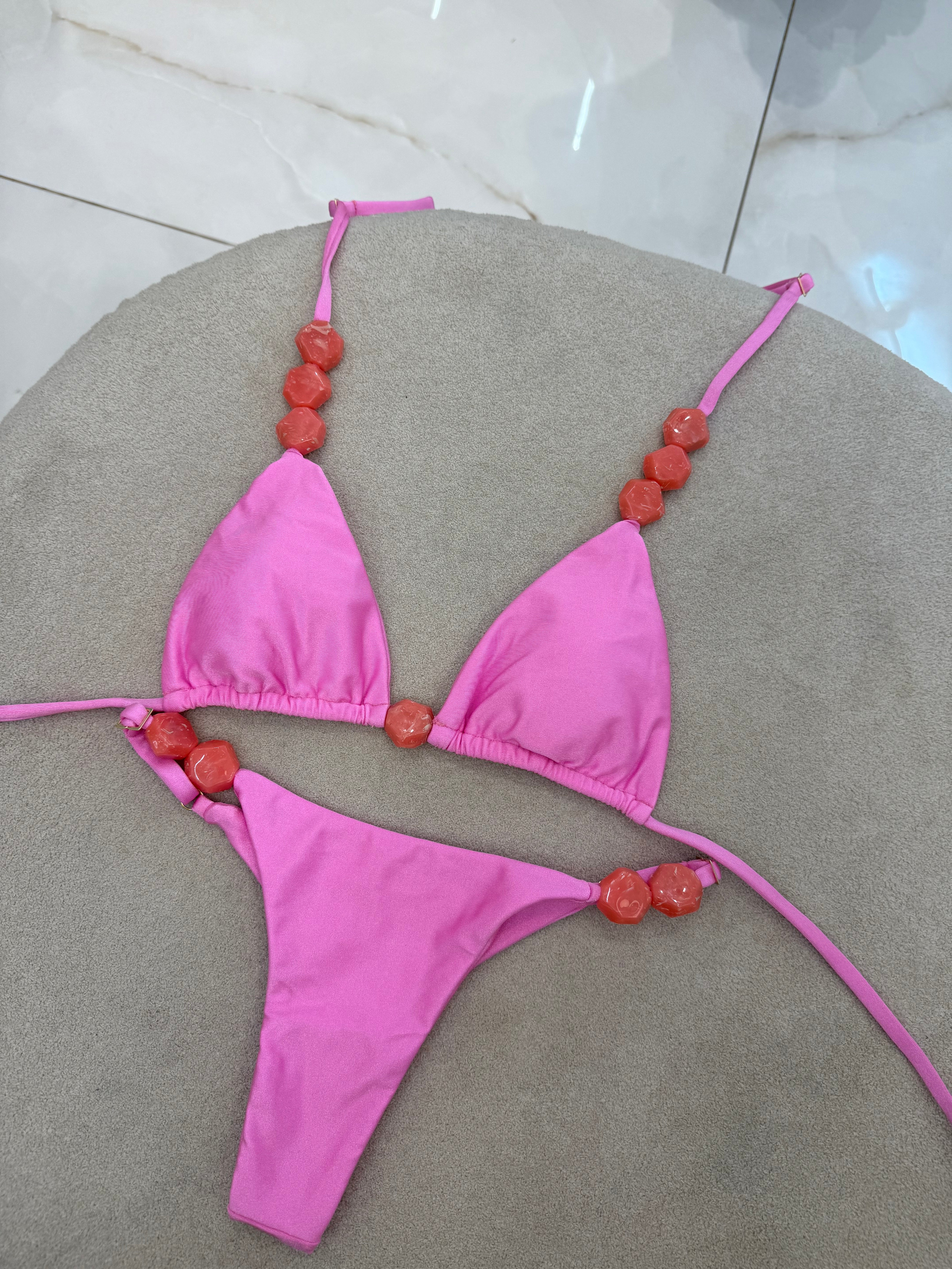 Cortininha Bali Regulagem Rosa Bebê