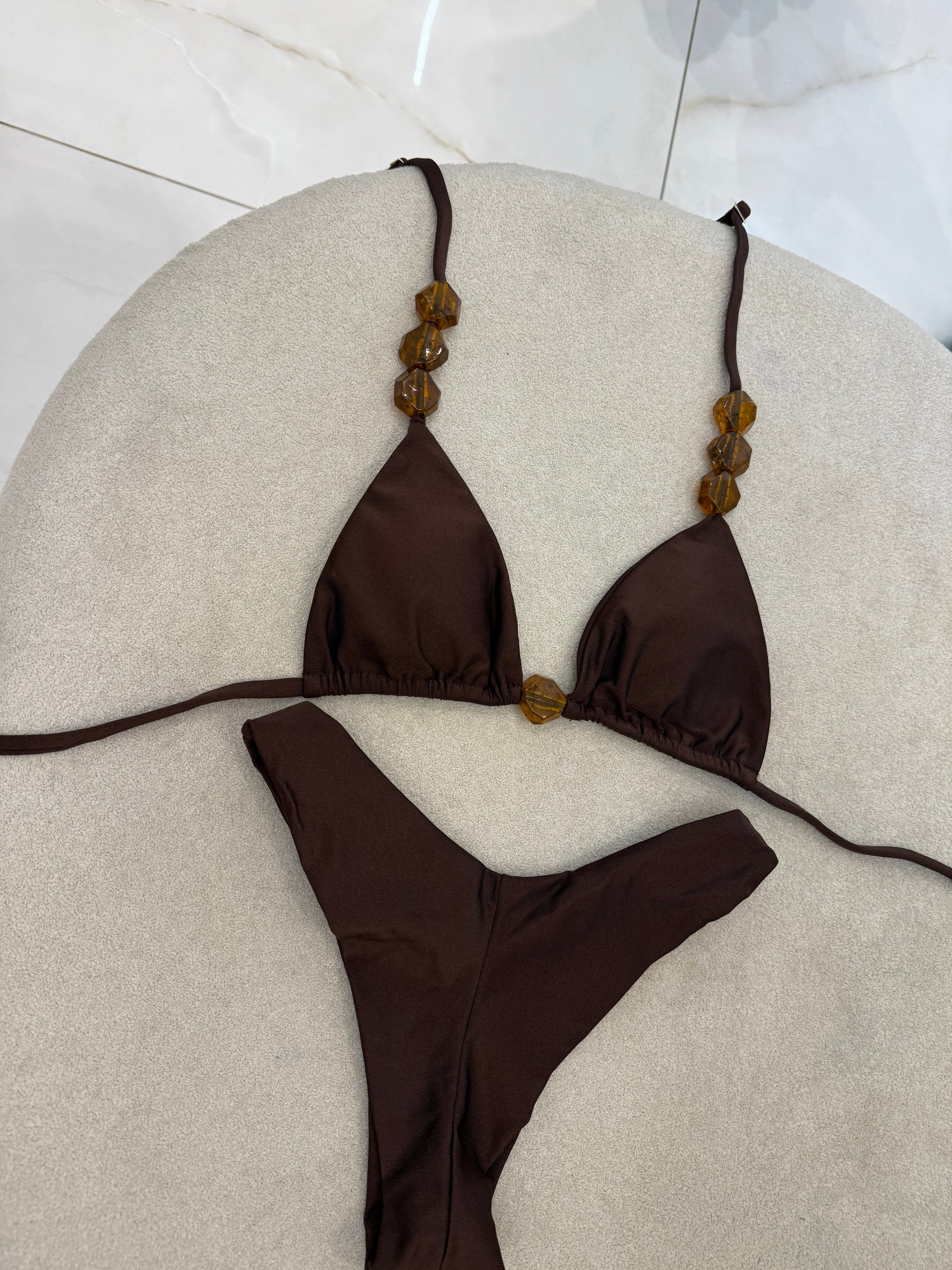 Cortininha Bali Asa Delta Marrom