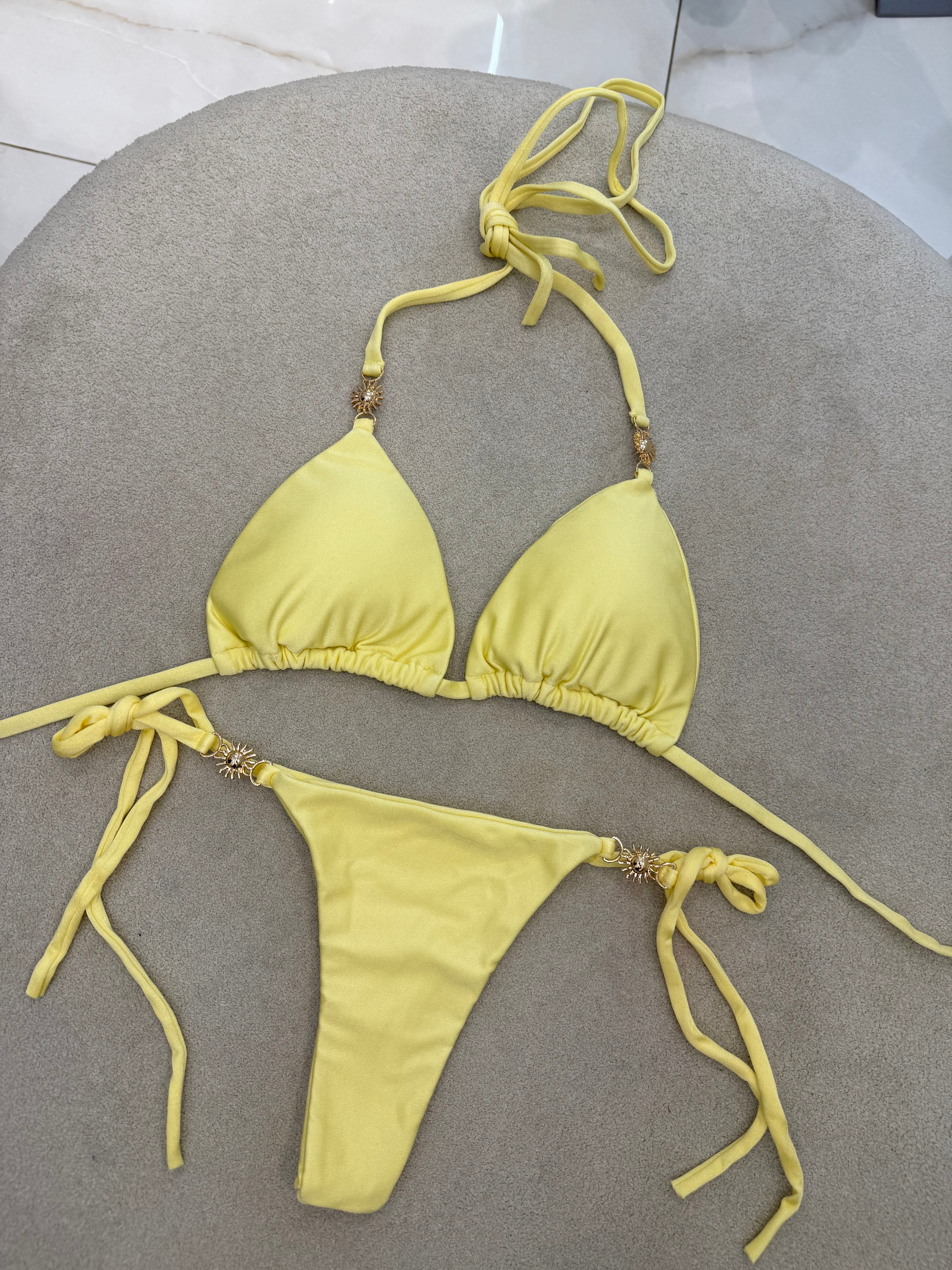 Biquíni Sol Cortininha Amarelo