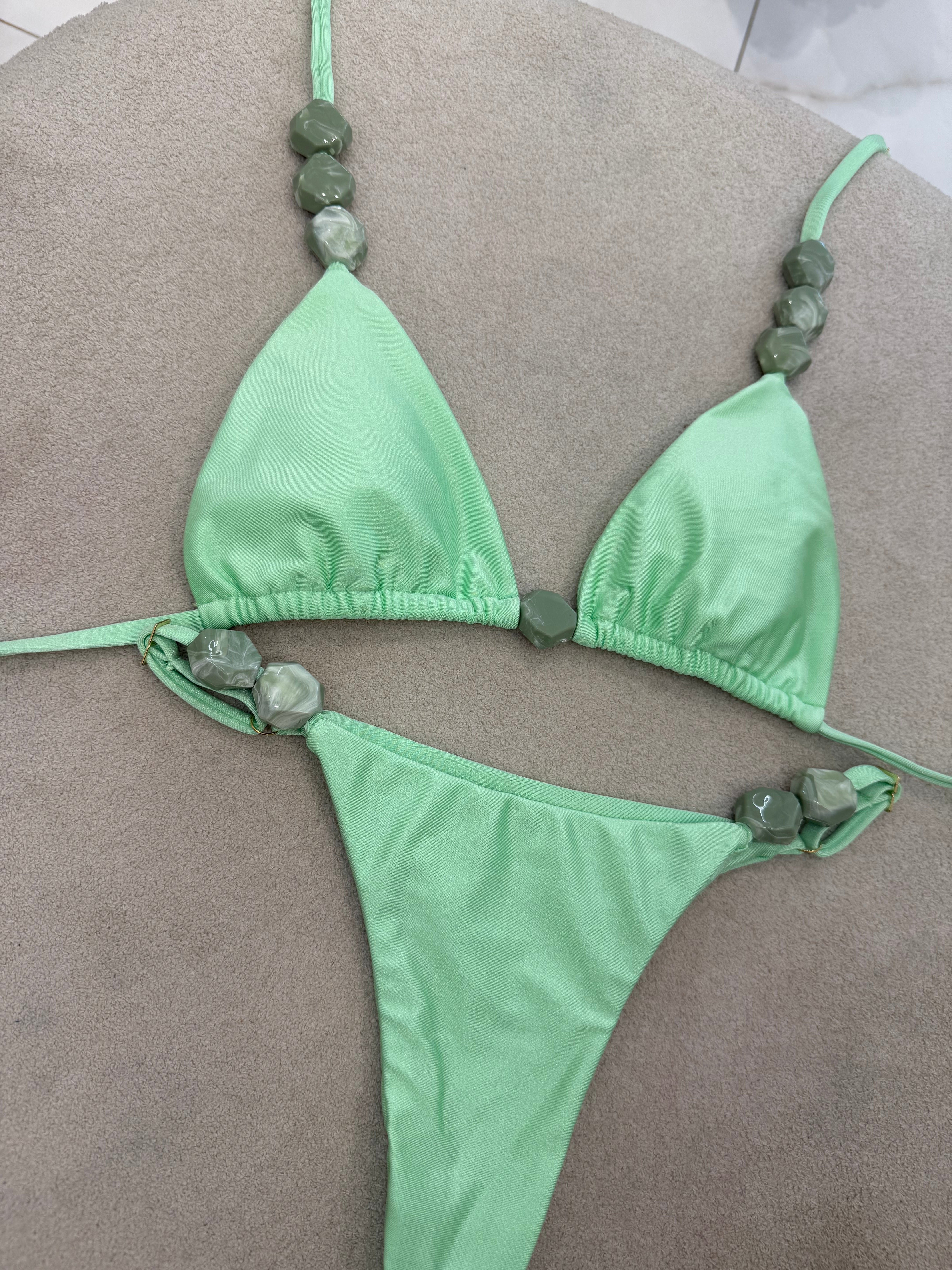 Cortininha Bali Regulagem Verde Menta