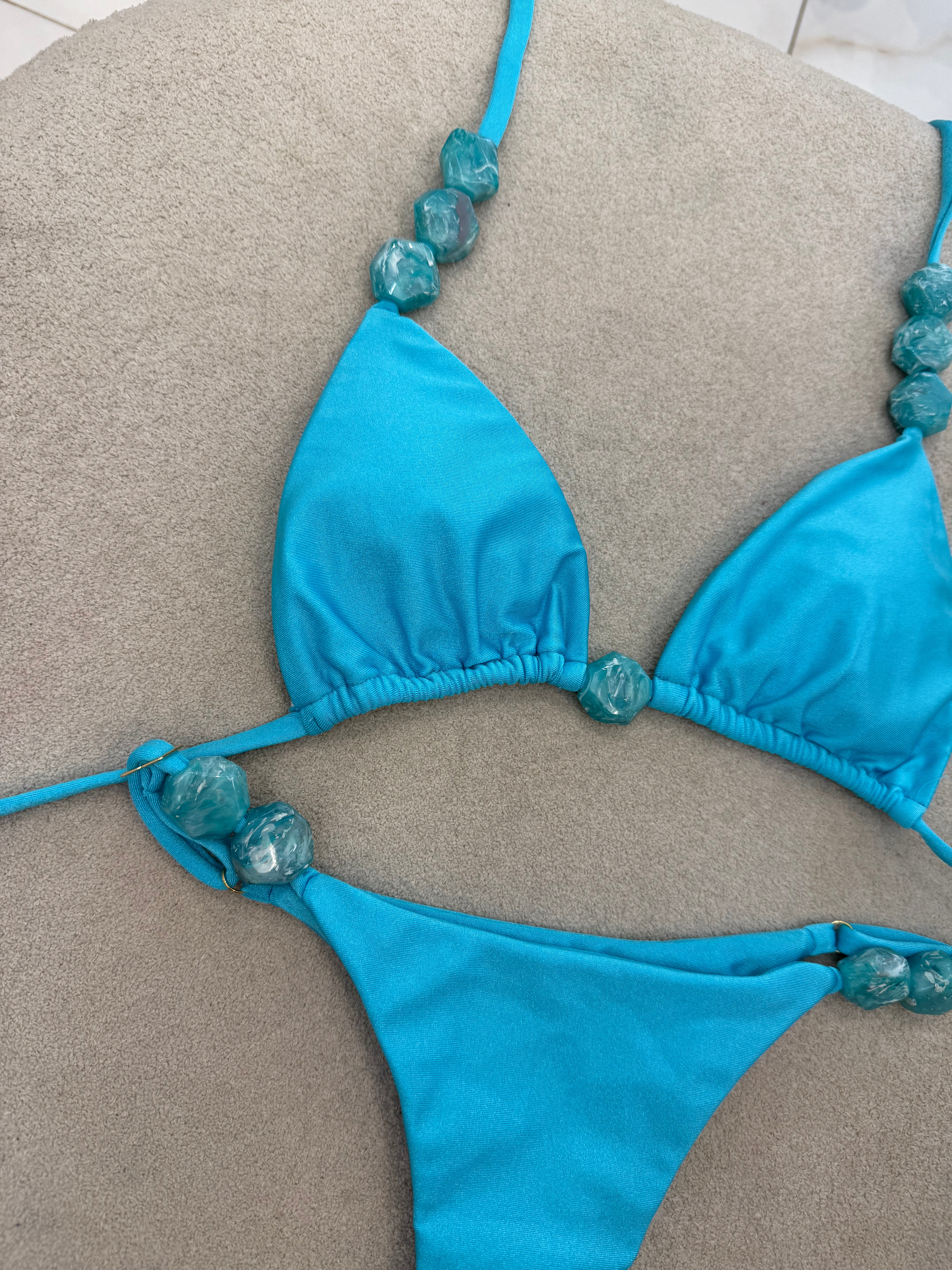 Cortininha Bali Regulagem Azul Tiffany