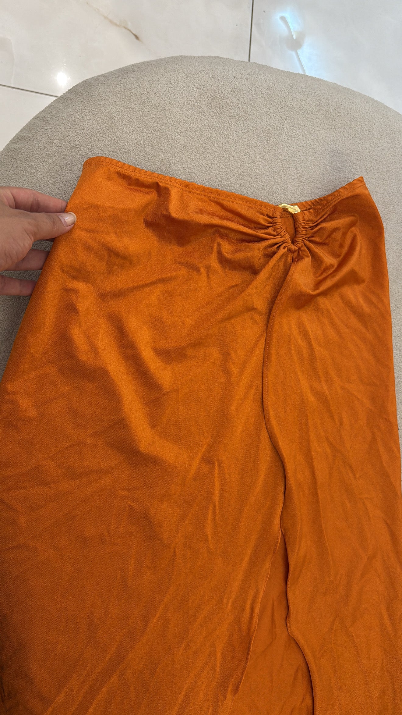 Saia Longa Argola Telha Claro