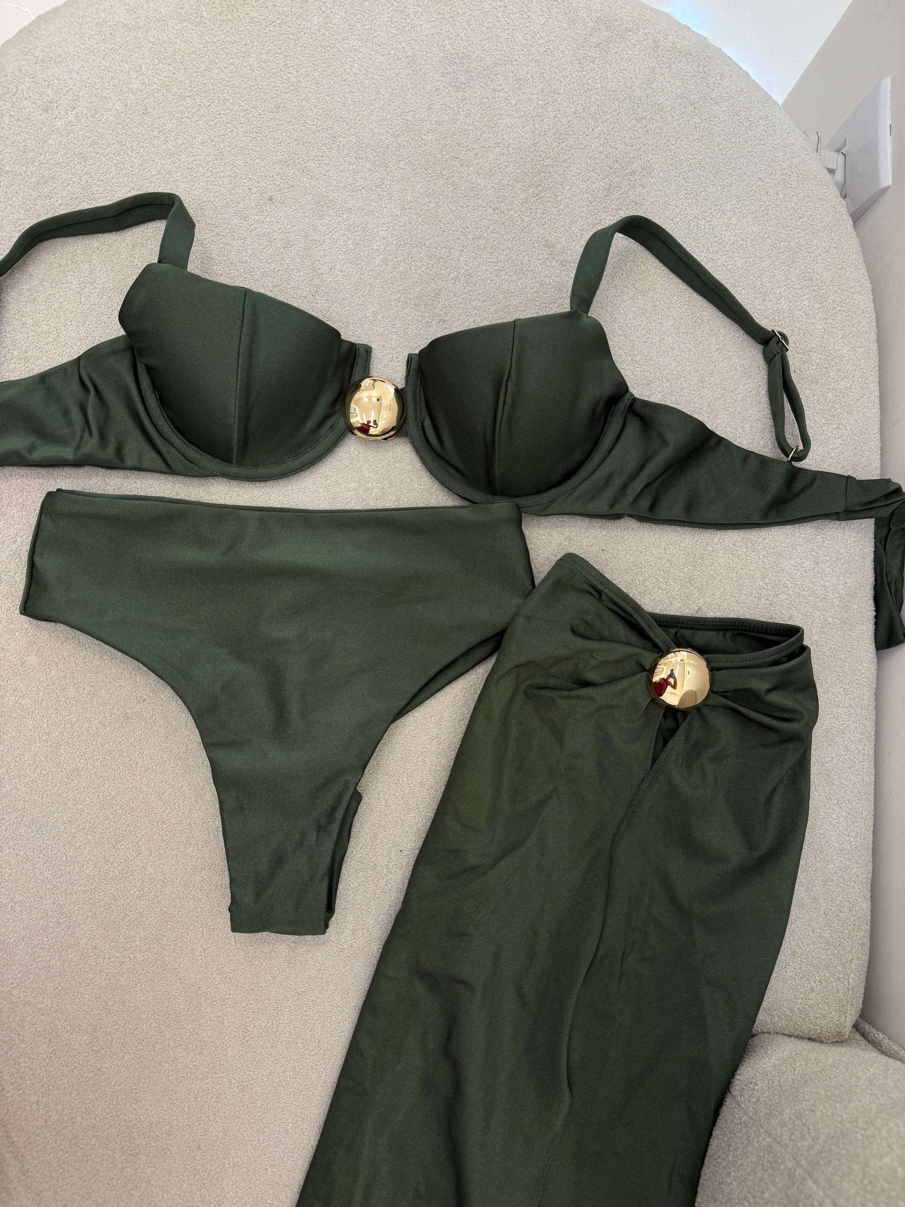 Hot Pant Botão (Aro) Verde Militar