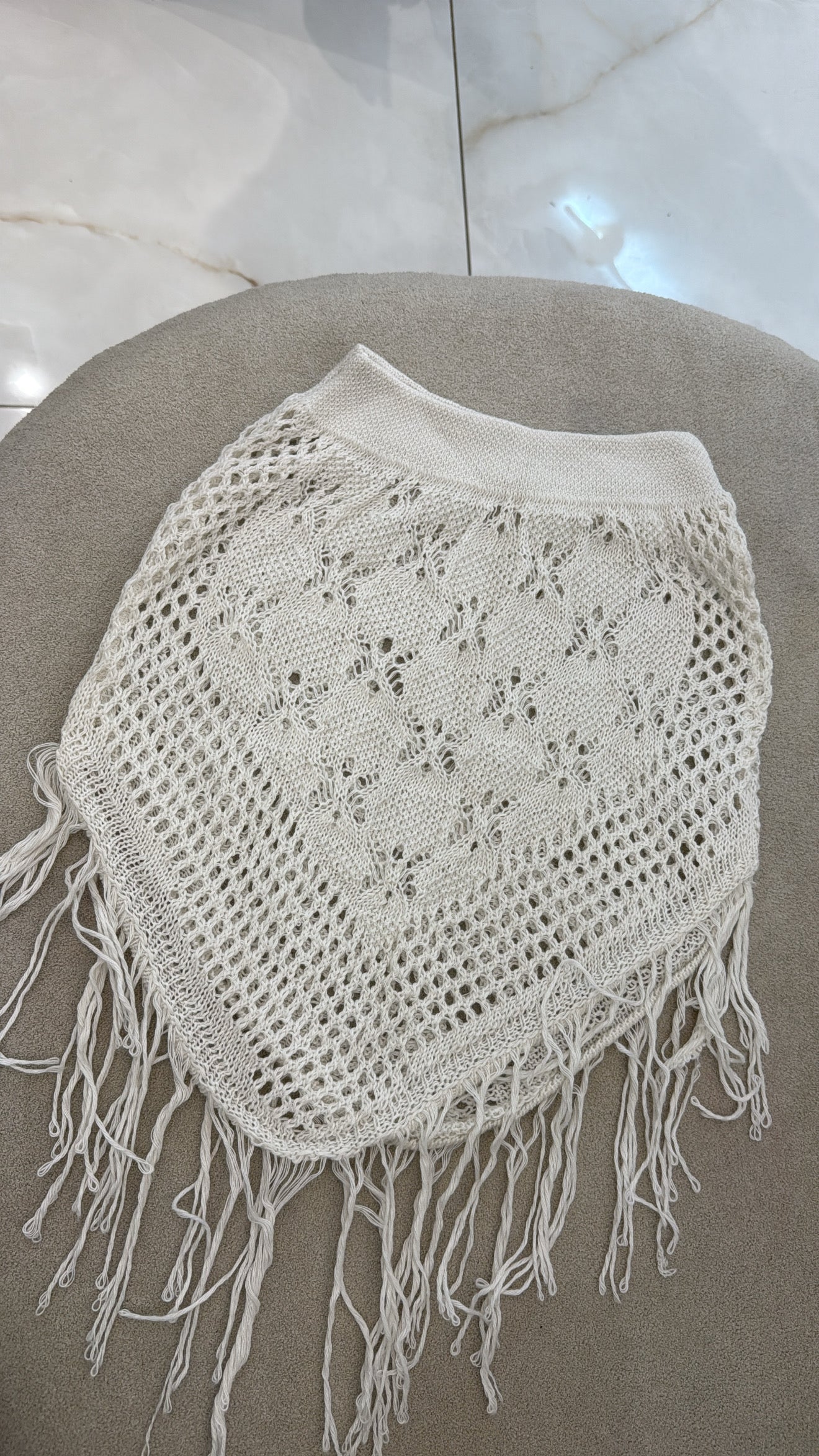 Saia Tricô Assimétrica