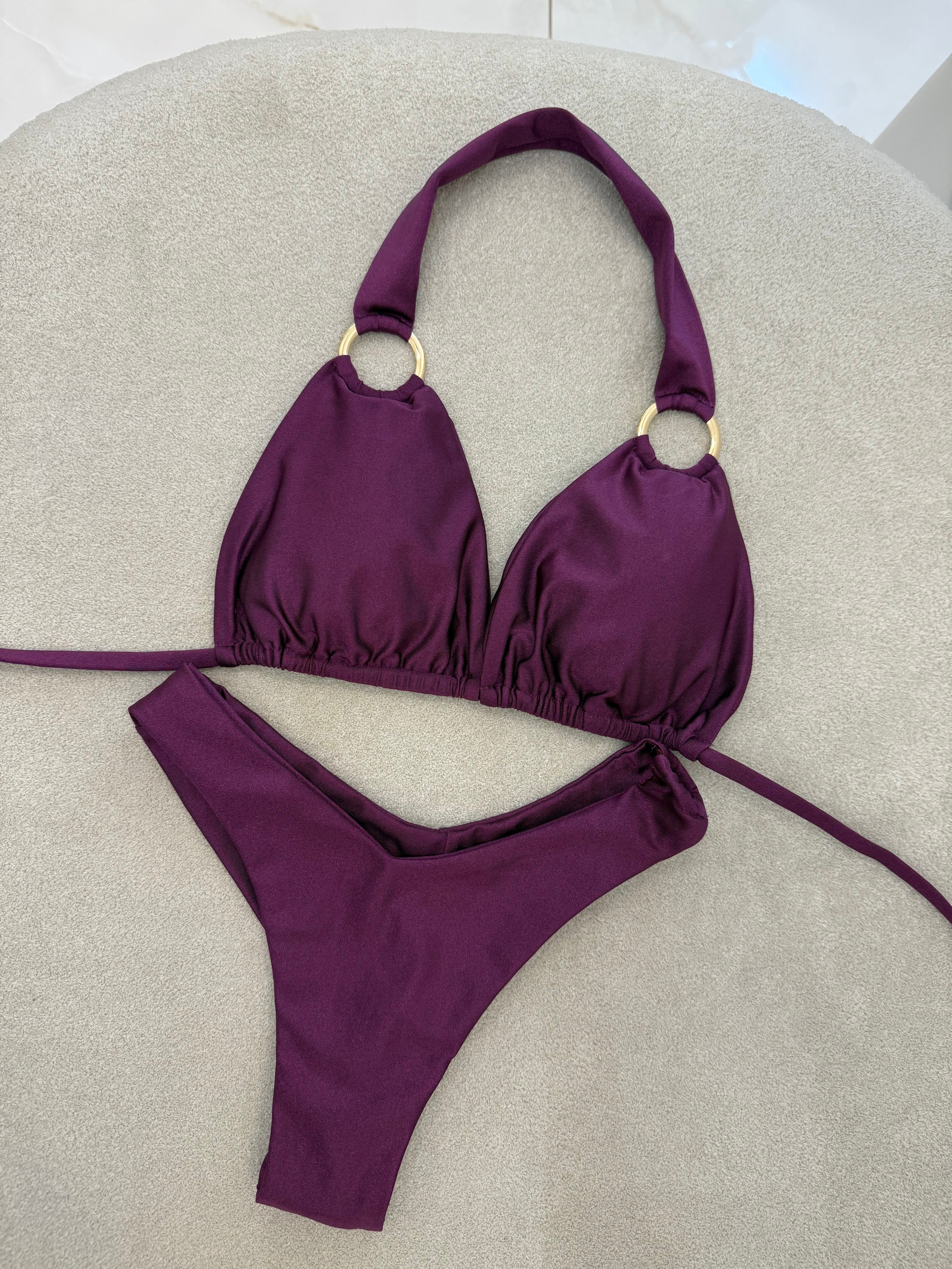Cortininha Argola Roxo