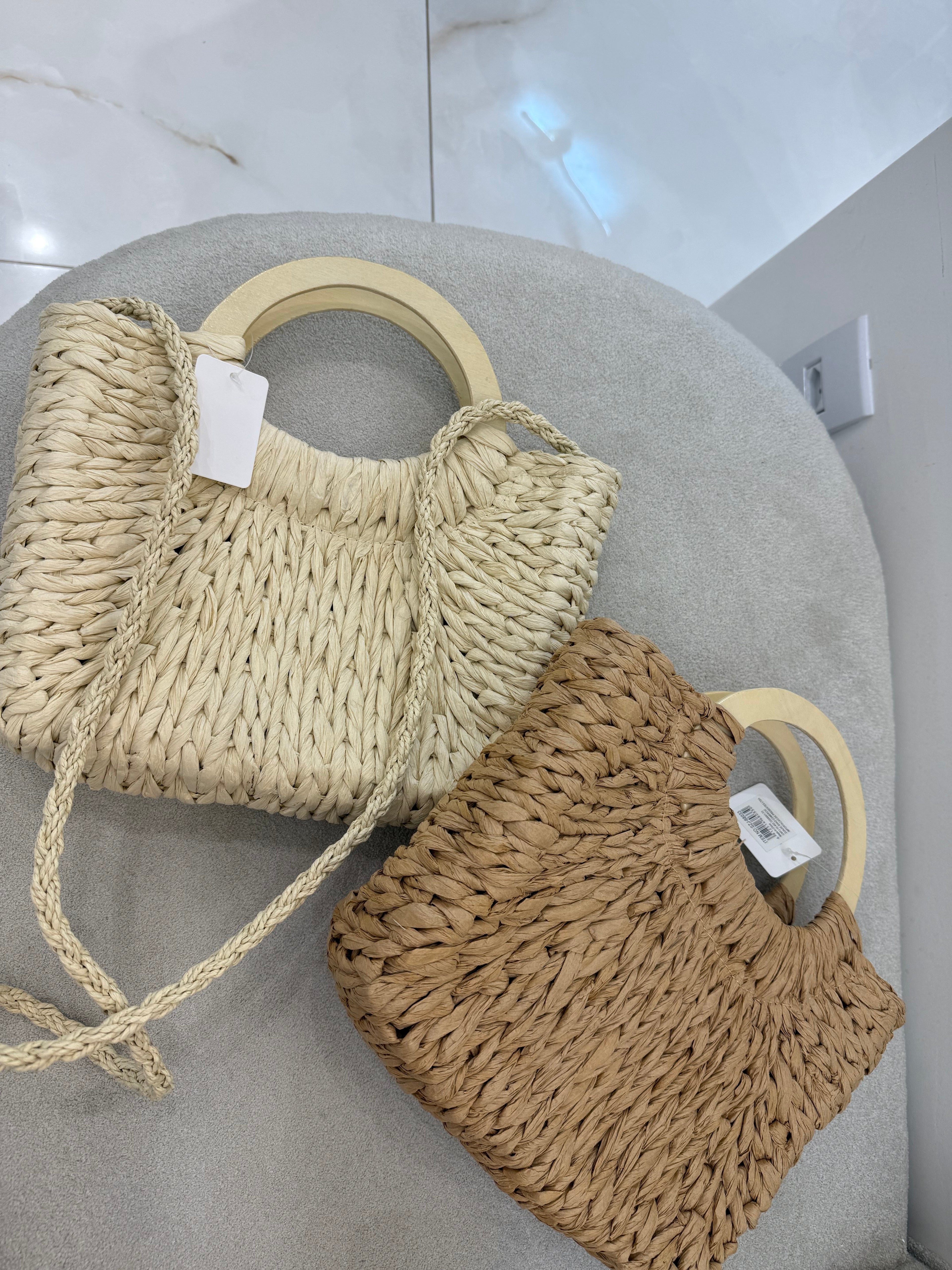 Bolsa Meia Lua (alça de bambu)