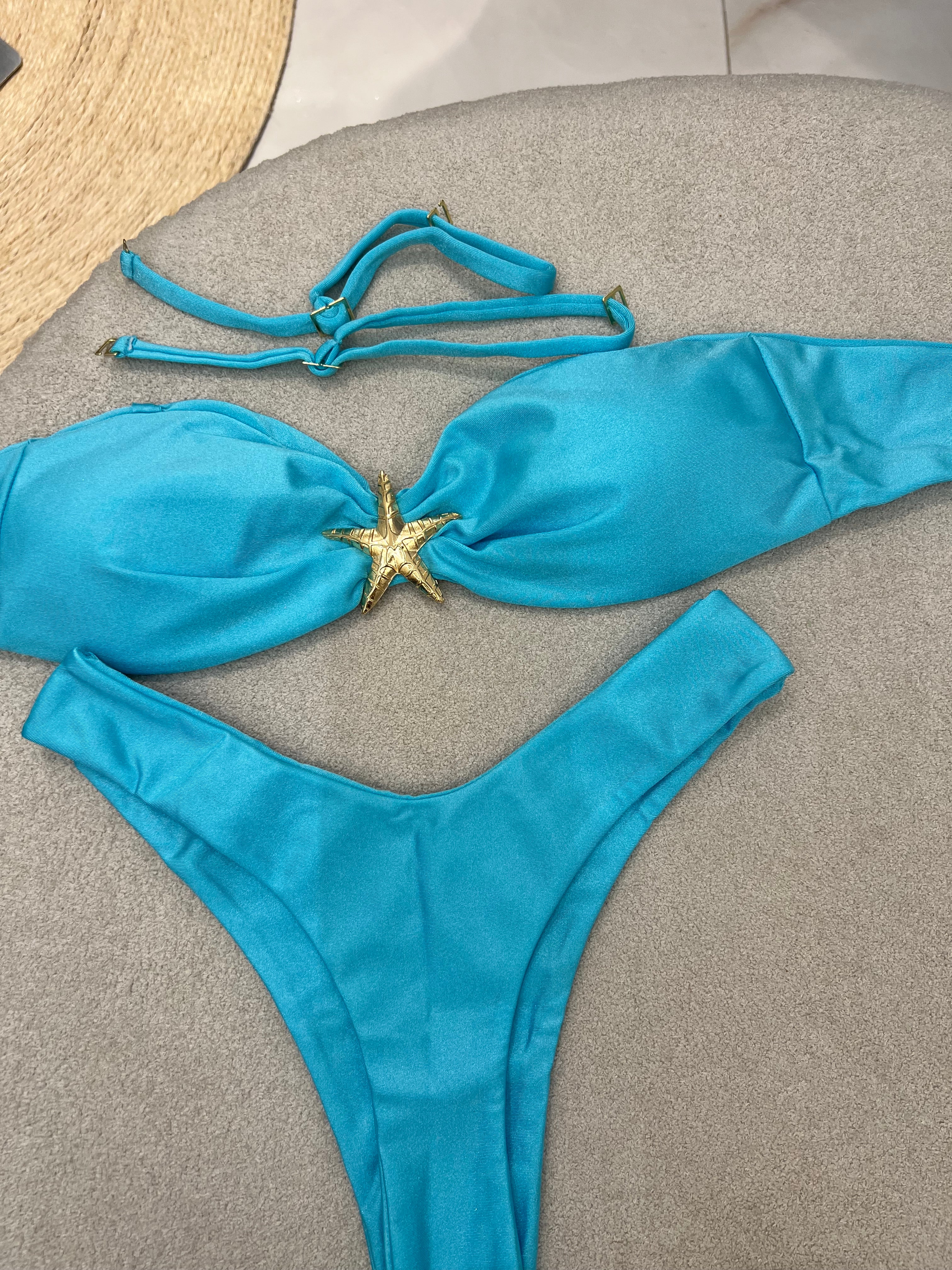 Biquíni Estrela Asa Delta Azul Tiffany