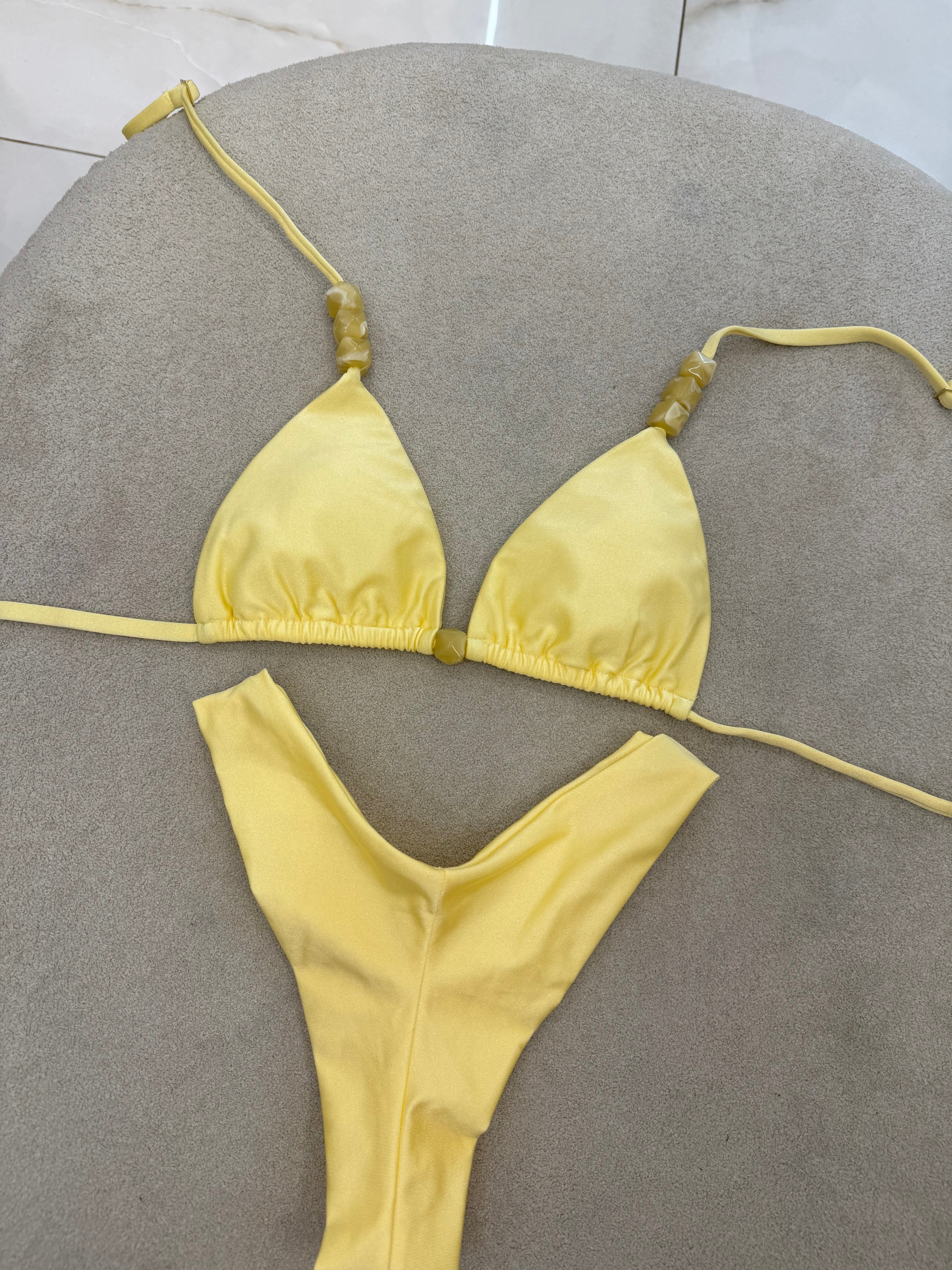 Cortininha Bali Asa delta Amarelo