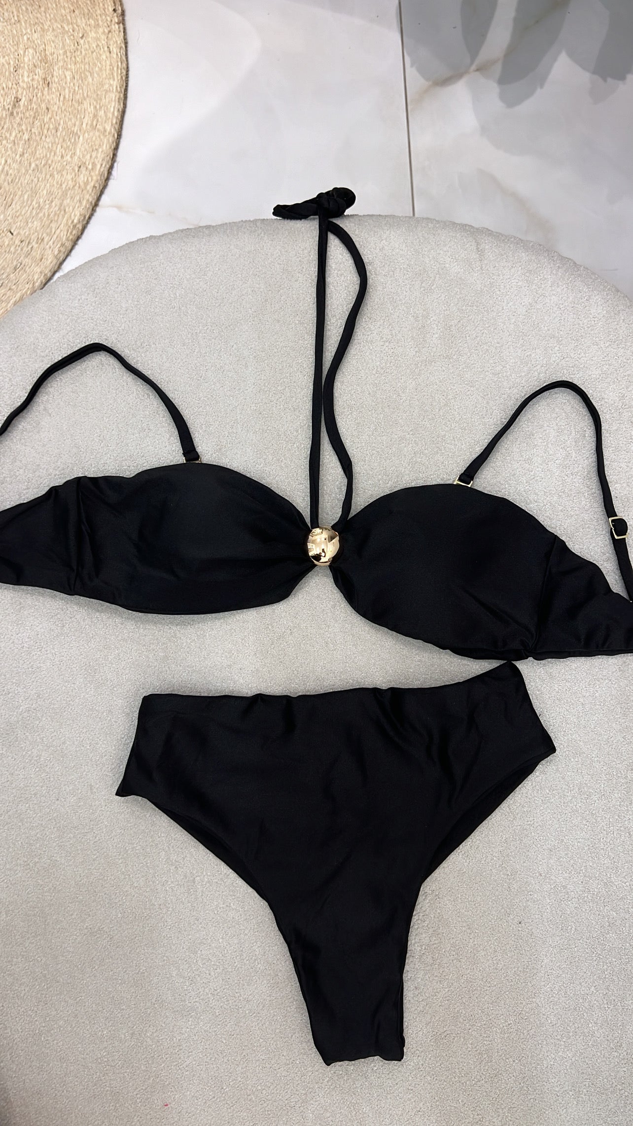 Semi Hot Pant Botão Preto