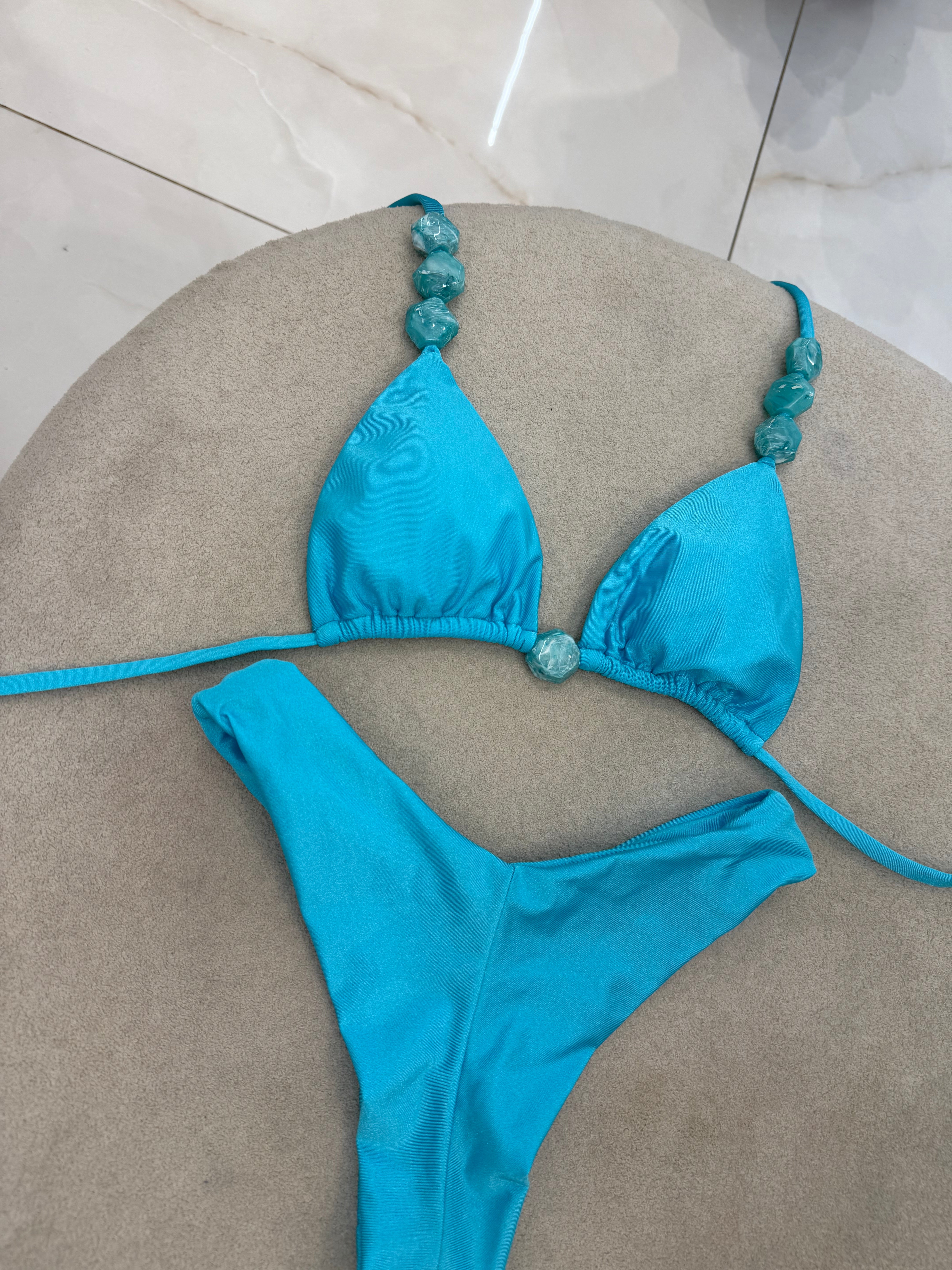 Cortininha Bali Asa Delta Azul Tiffany