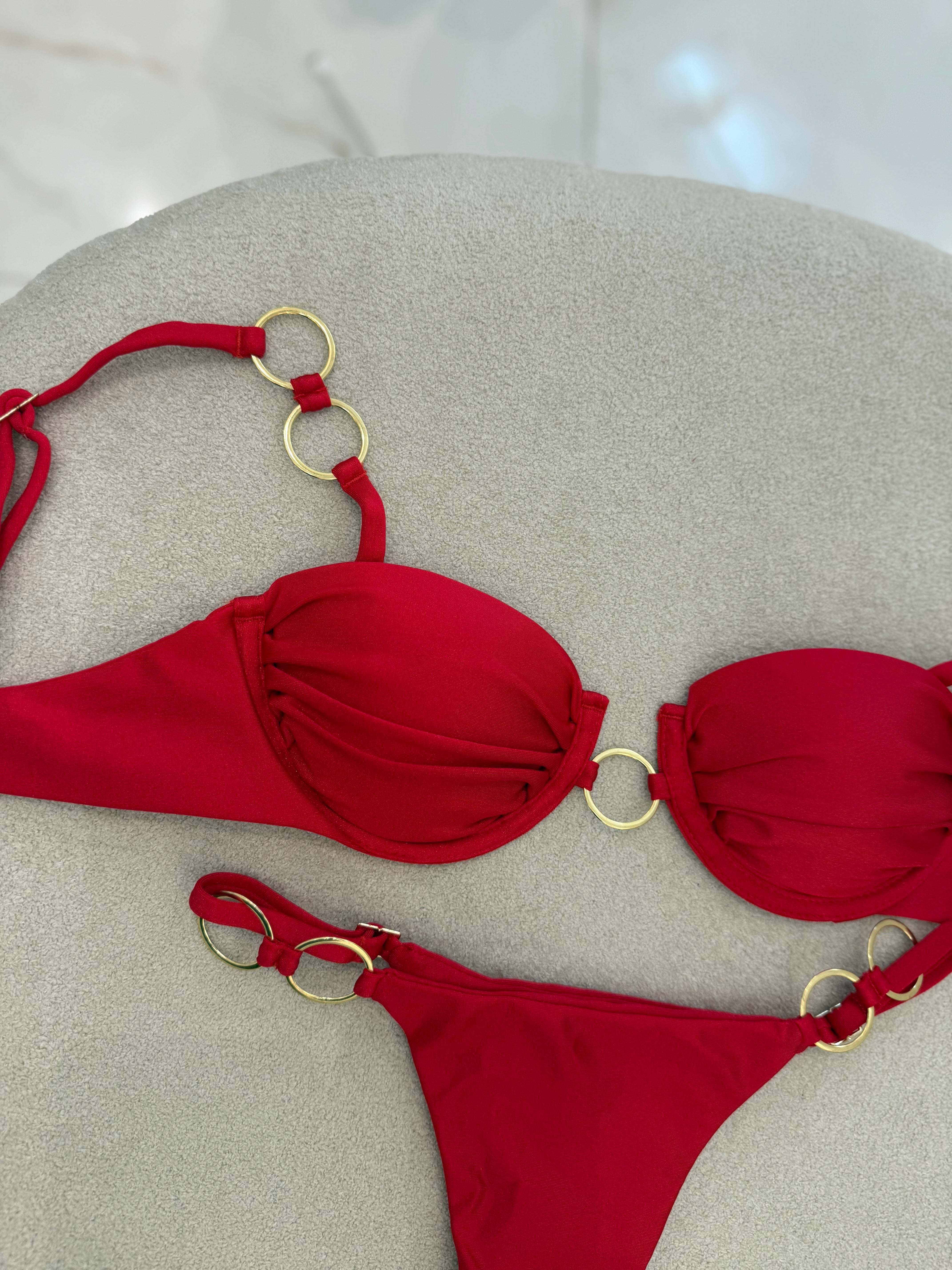 Biquíni Clara Vermelho (argolas)