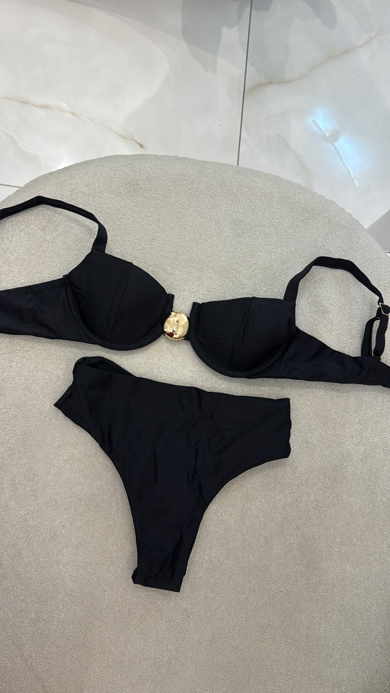 Hot Pant Botão (Aro) Preto