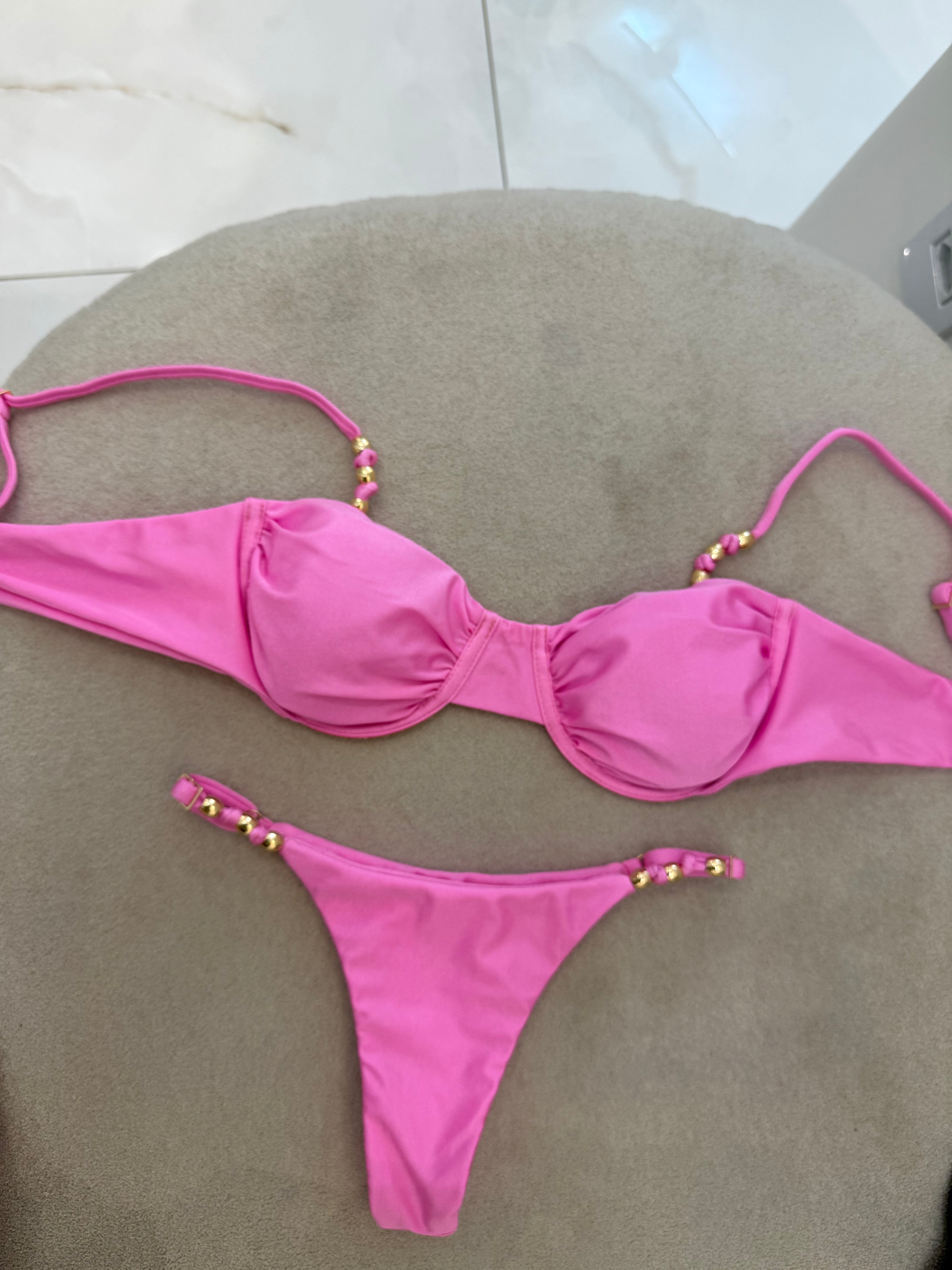 Biquíni Pipa Rosa Bebê