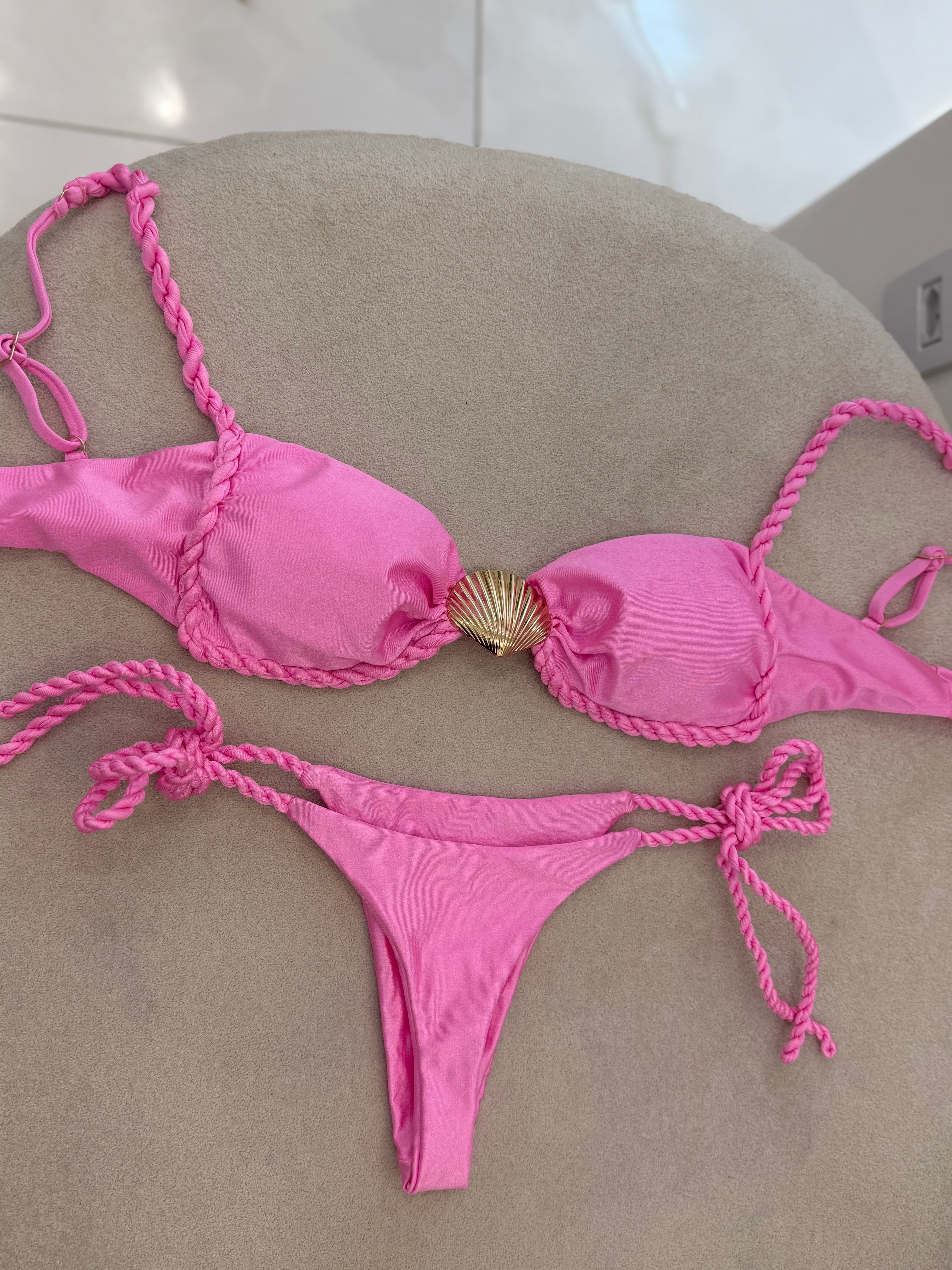 Biquíni Concha Rosa Bebê