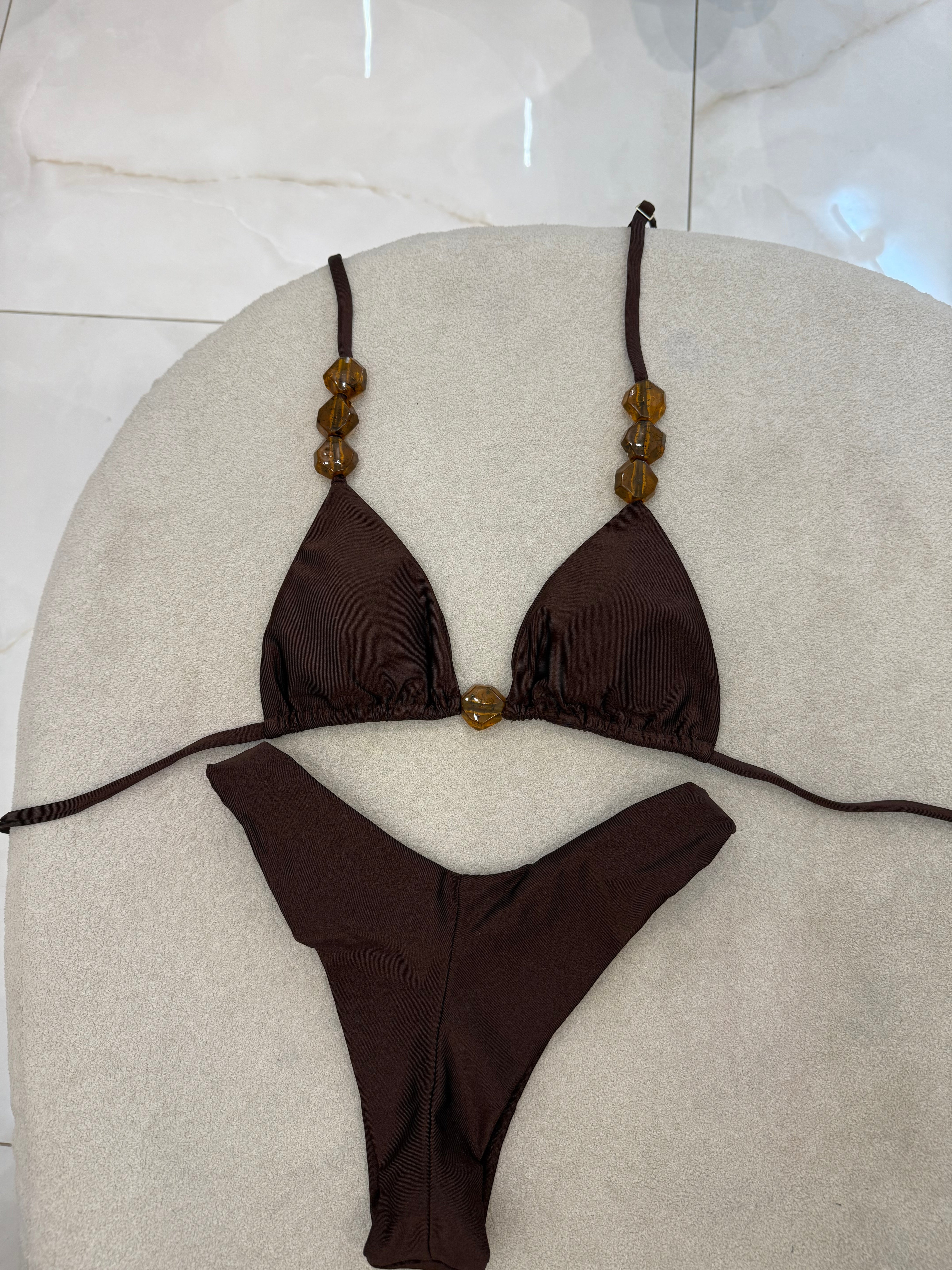 Cortininha Bali Asa Delta Marrom