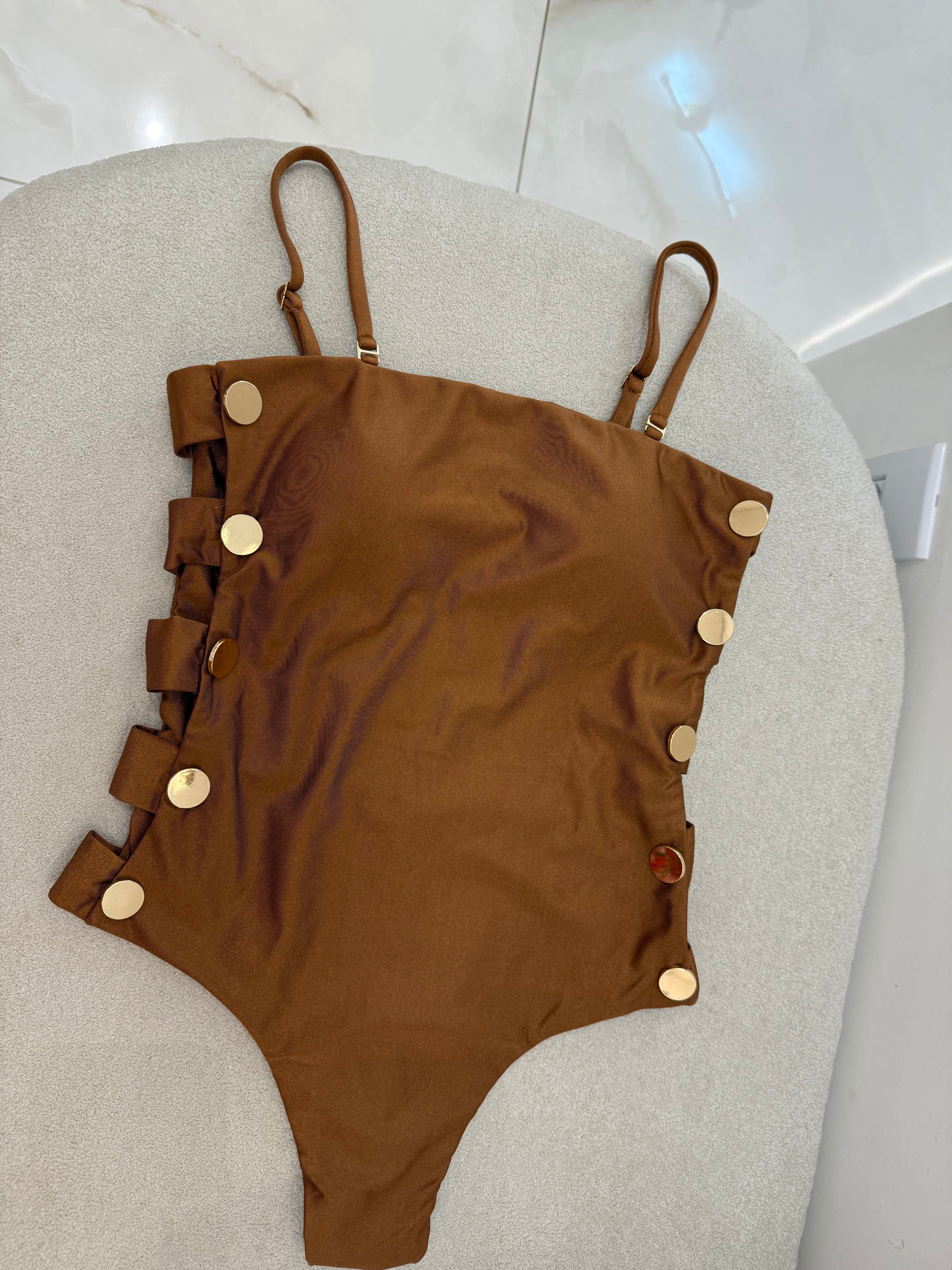 Maiô Botão Alças Removíveis