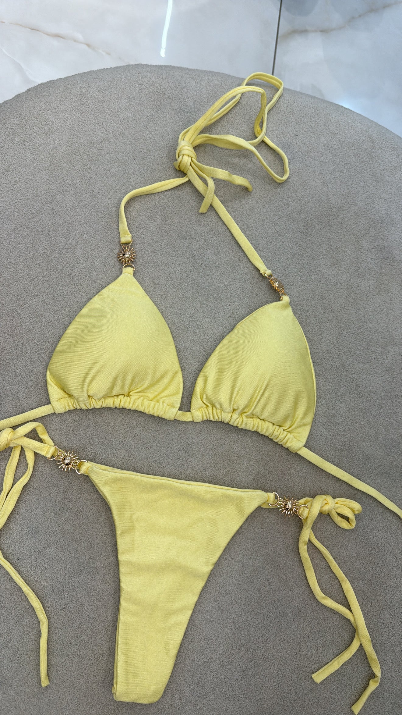 Biquíni Sol Cortininha Amarelo