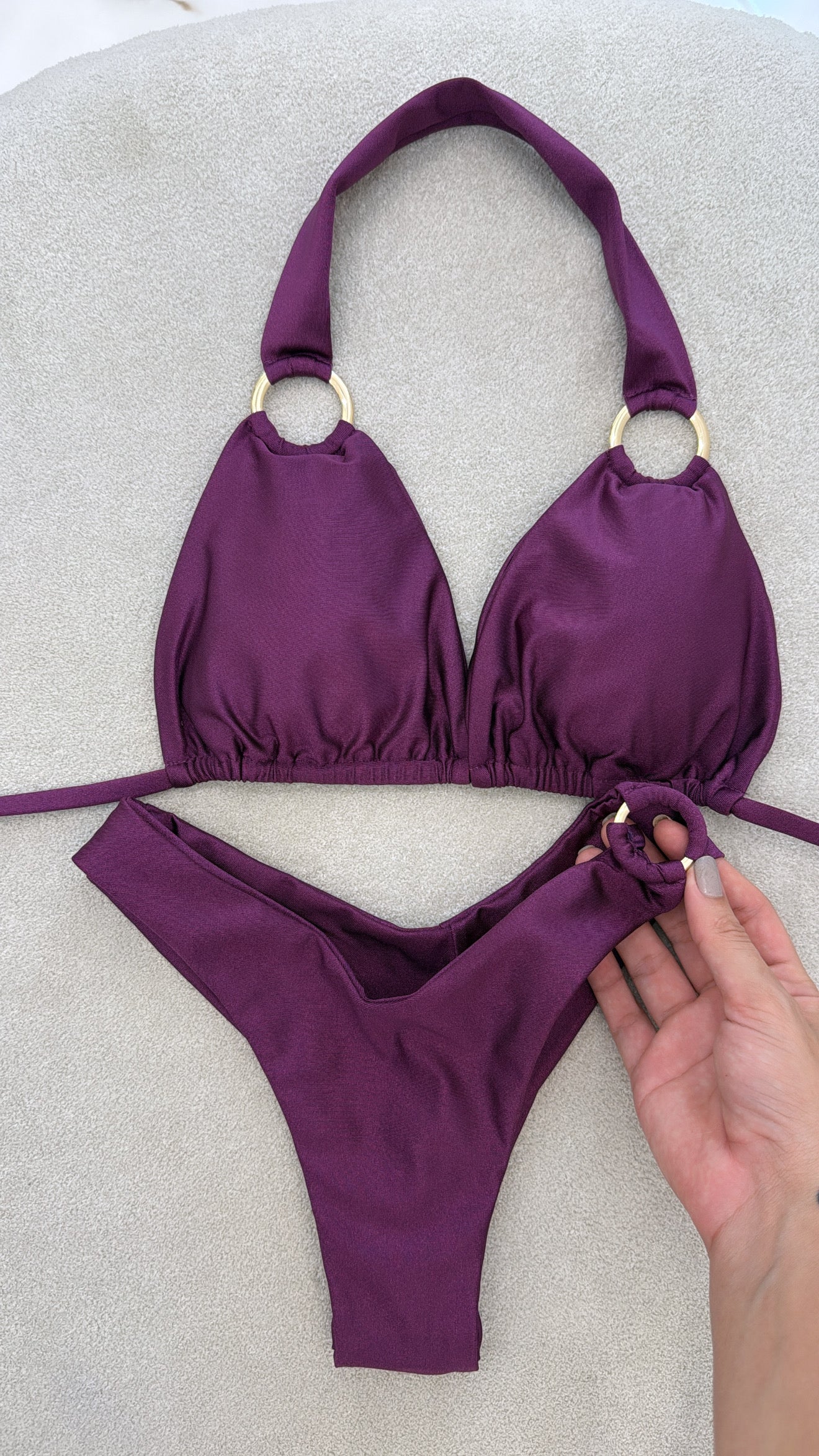 Cortininha Argola Roxo