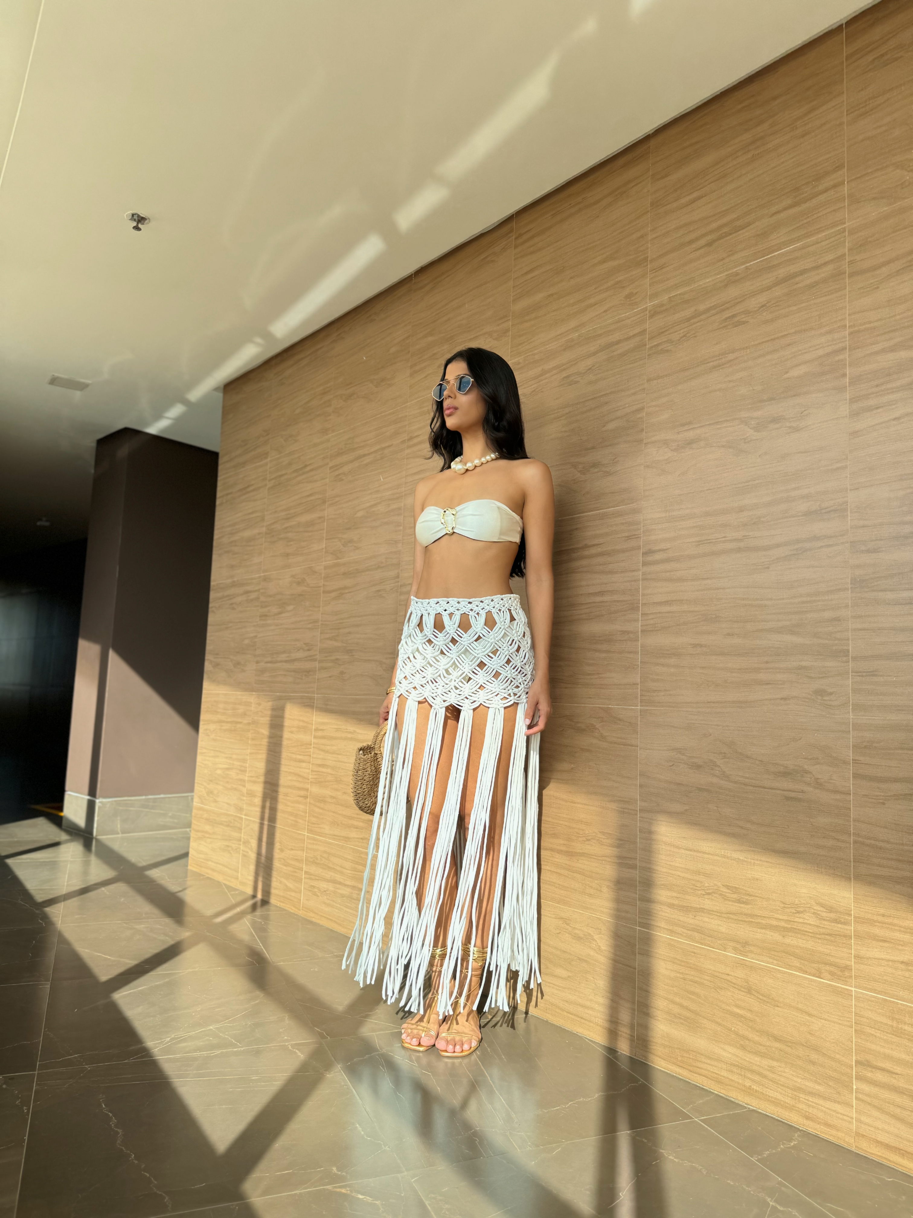 Saia Macramê Helena