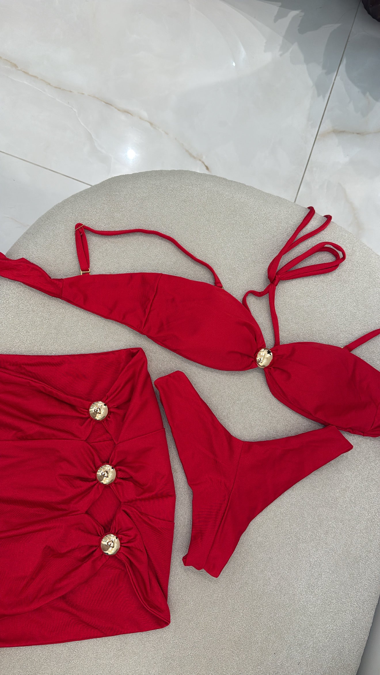 Botão Asa Delta Vermelho