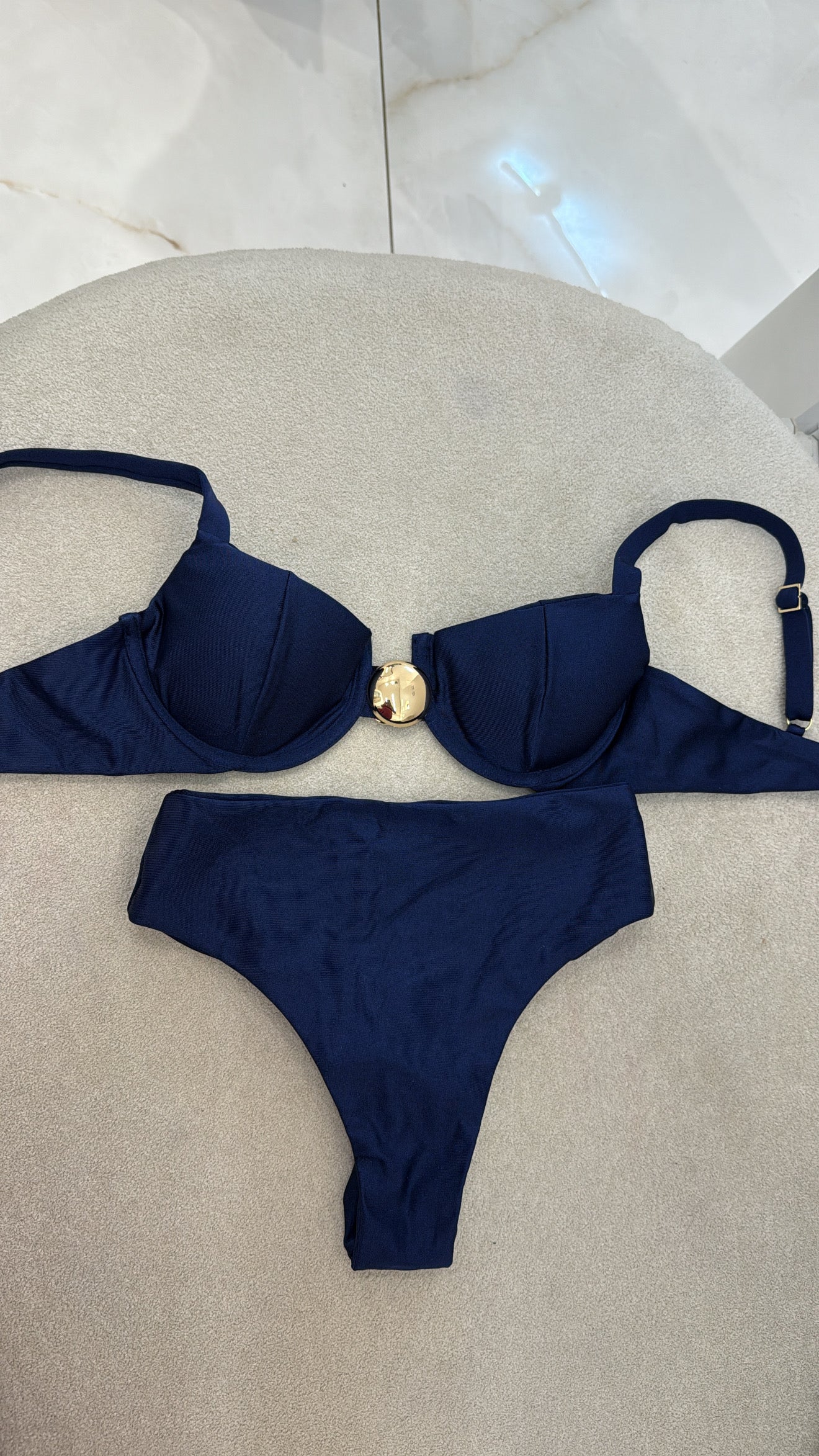 Hot Pant Botão (Aro) Azul Marinho