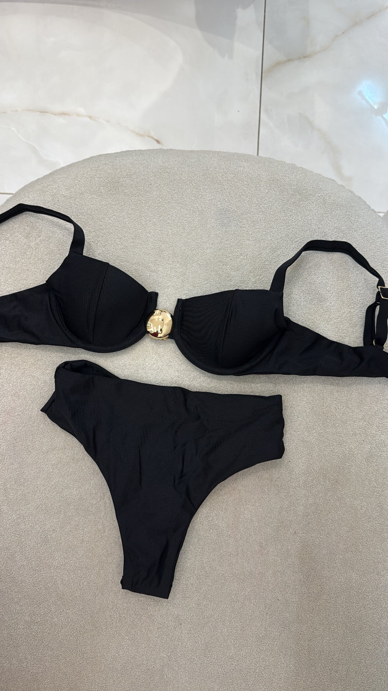 Hot Pant Botão (Aro) Preto