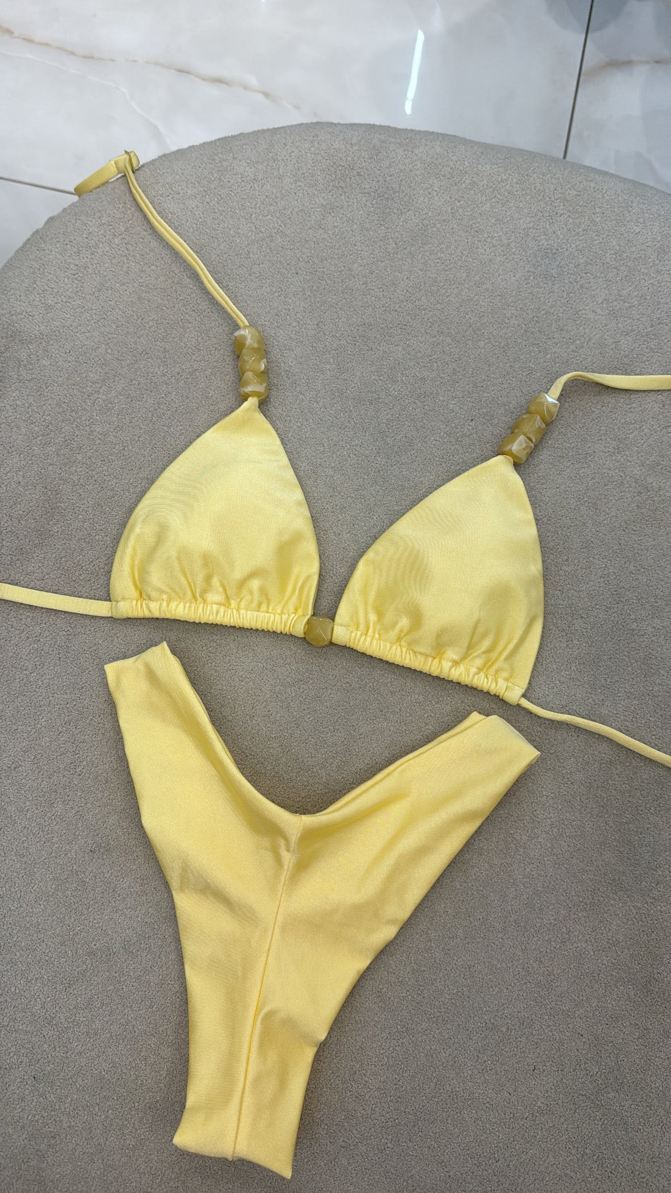 Cortininha Bali Asa delta Amarelo